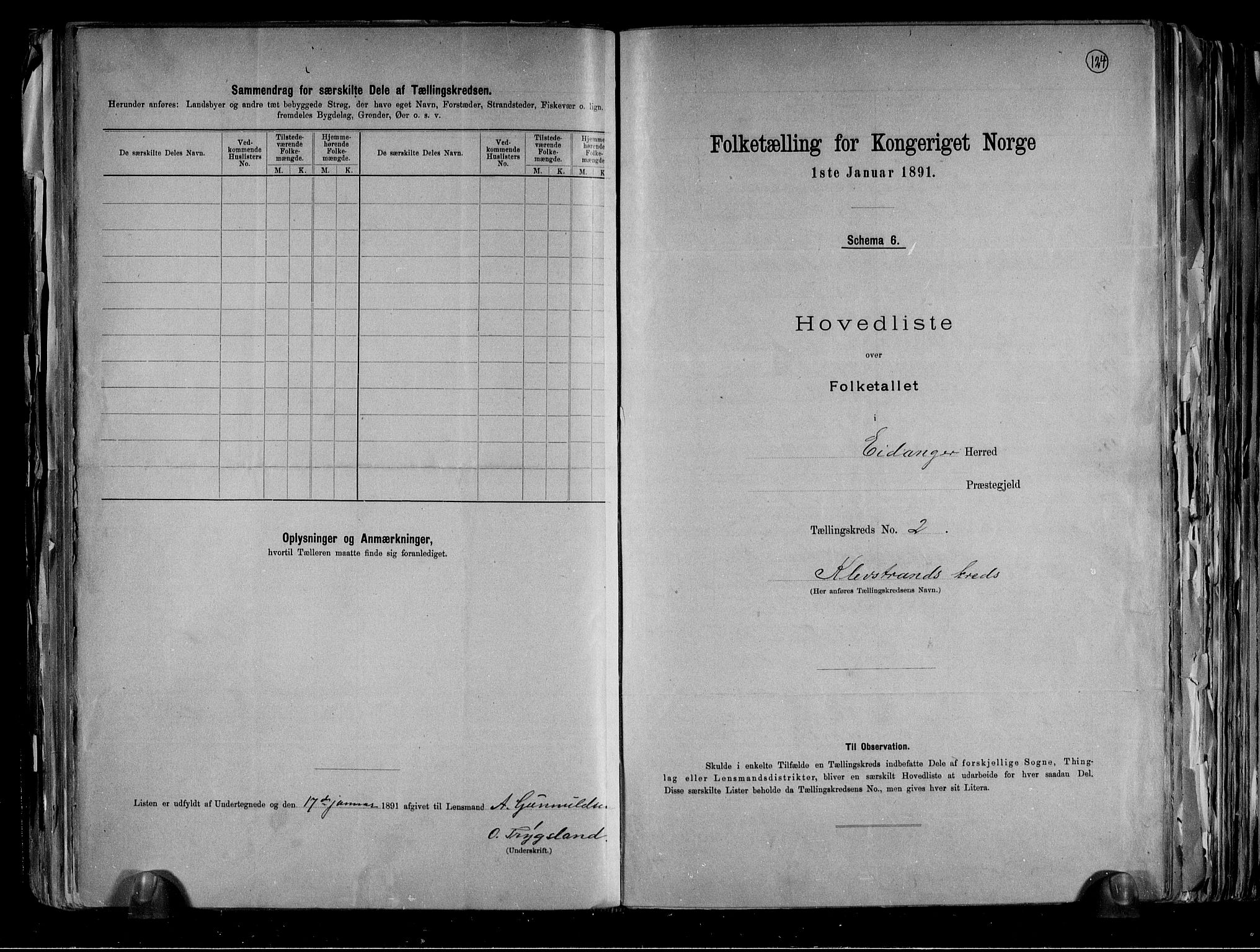 RA, 1891 census for 0813 Eidanger, 1891, p. 10