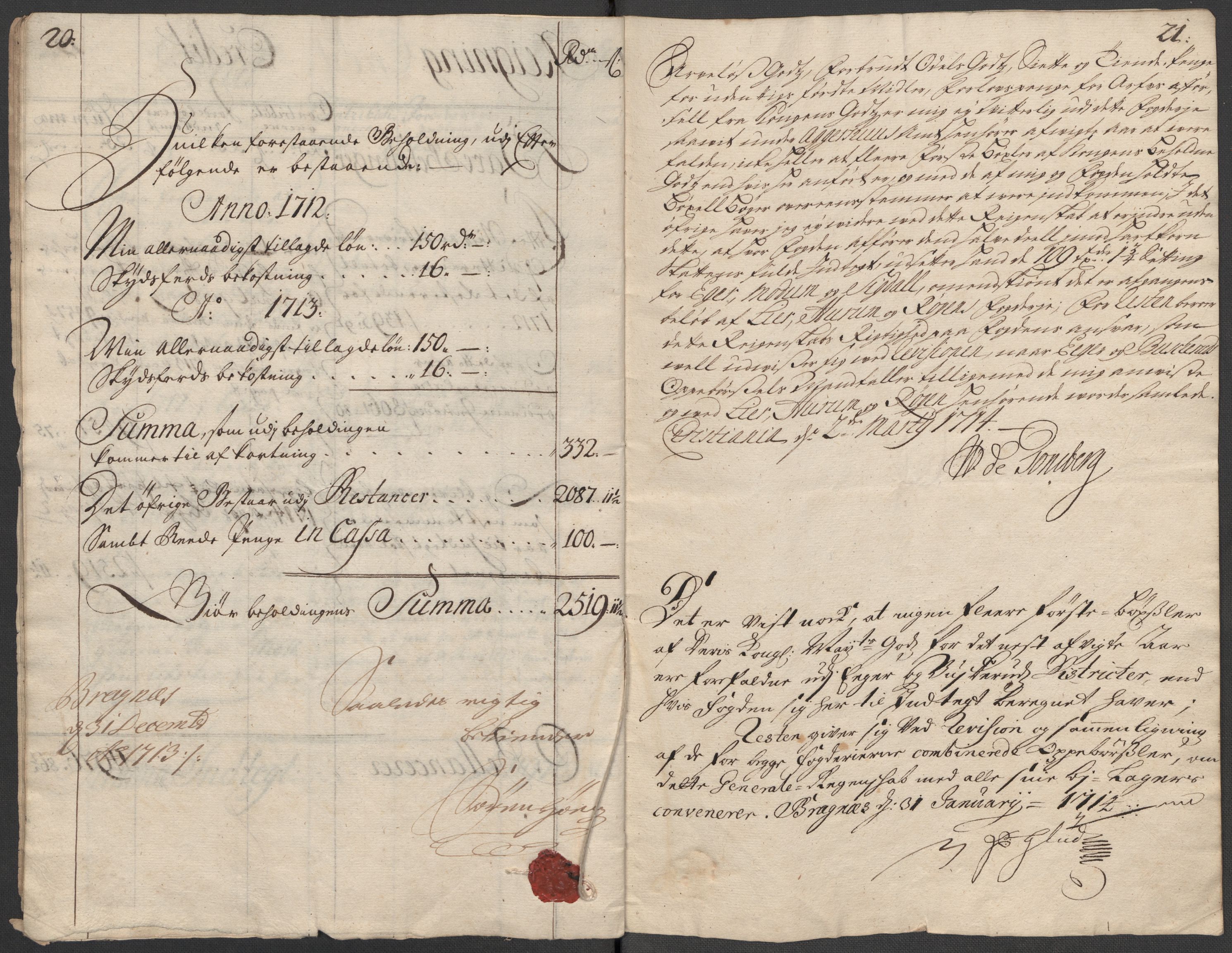 Rentekammeret inntil 1814, Reviderte regnskaper, Fogderegnskap, AV/RA-EA-4092/R31/L1708: Fogderegnskap Hurum, Røyken, Eiker, Lier og Buskerud, 1713, p. 13