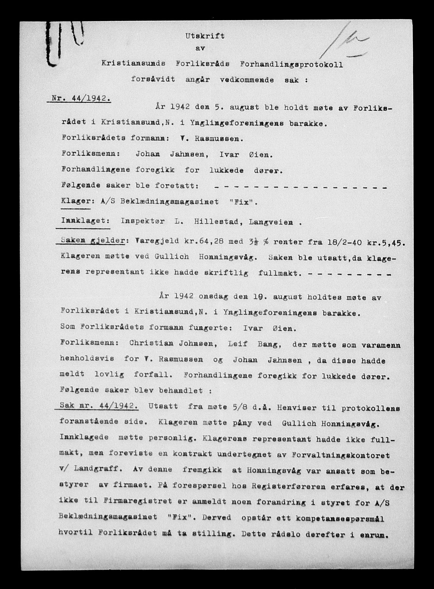 Justisdepartementet, Tilbakeføringskontoret for inndratte formuer, AV/RA-S-1564/H/Hc/Hcb/L0913: --, 1945-1947, p. 285