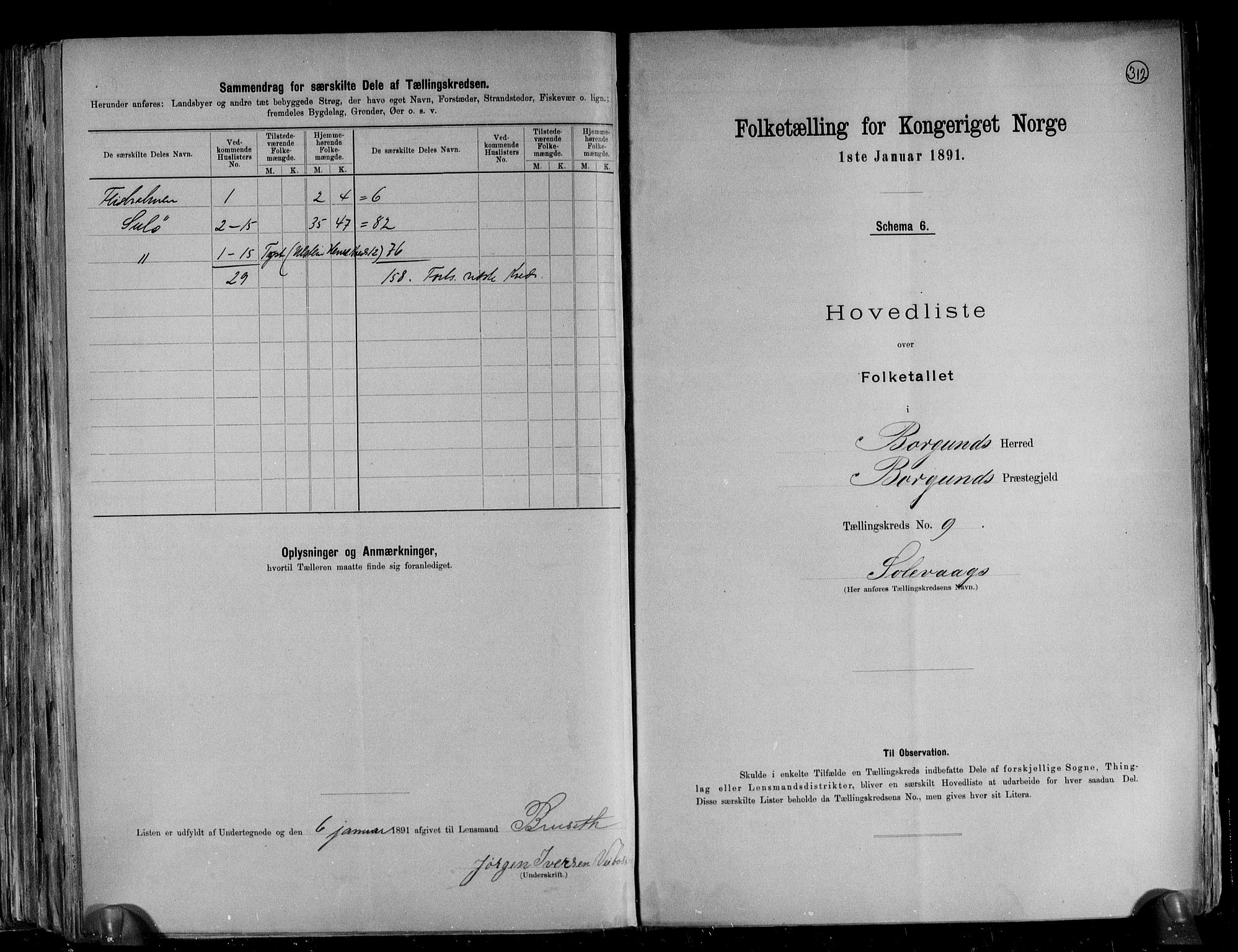 RA, 1891 census for 1531 Borgund, 1891, p. 23