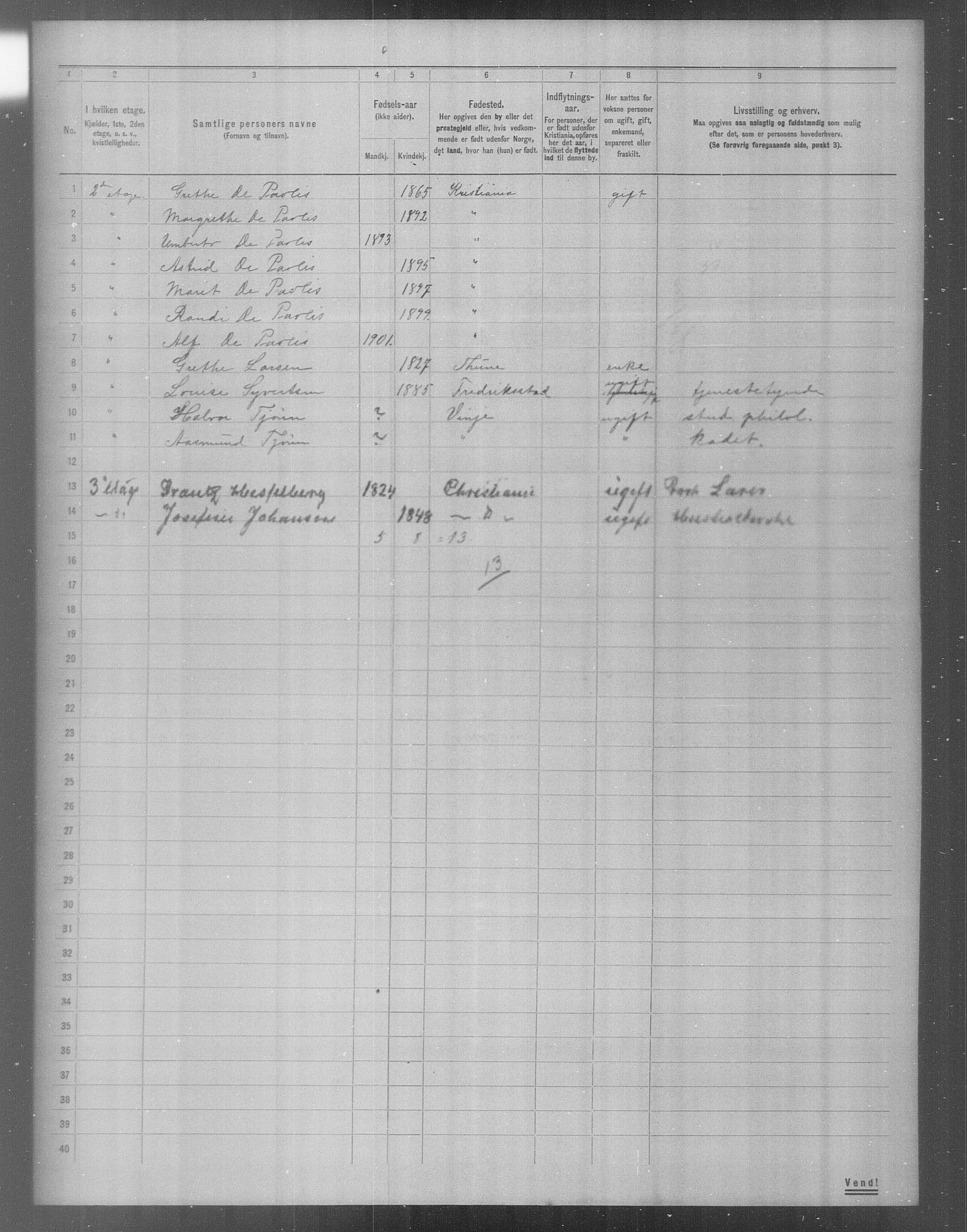 OBA, Municipal Census 1904 for Kristiania, 1904, p. 18766