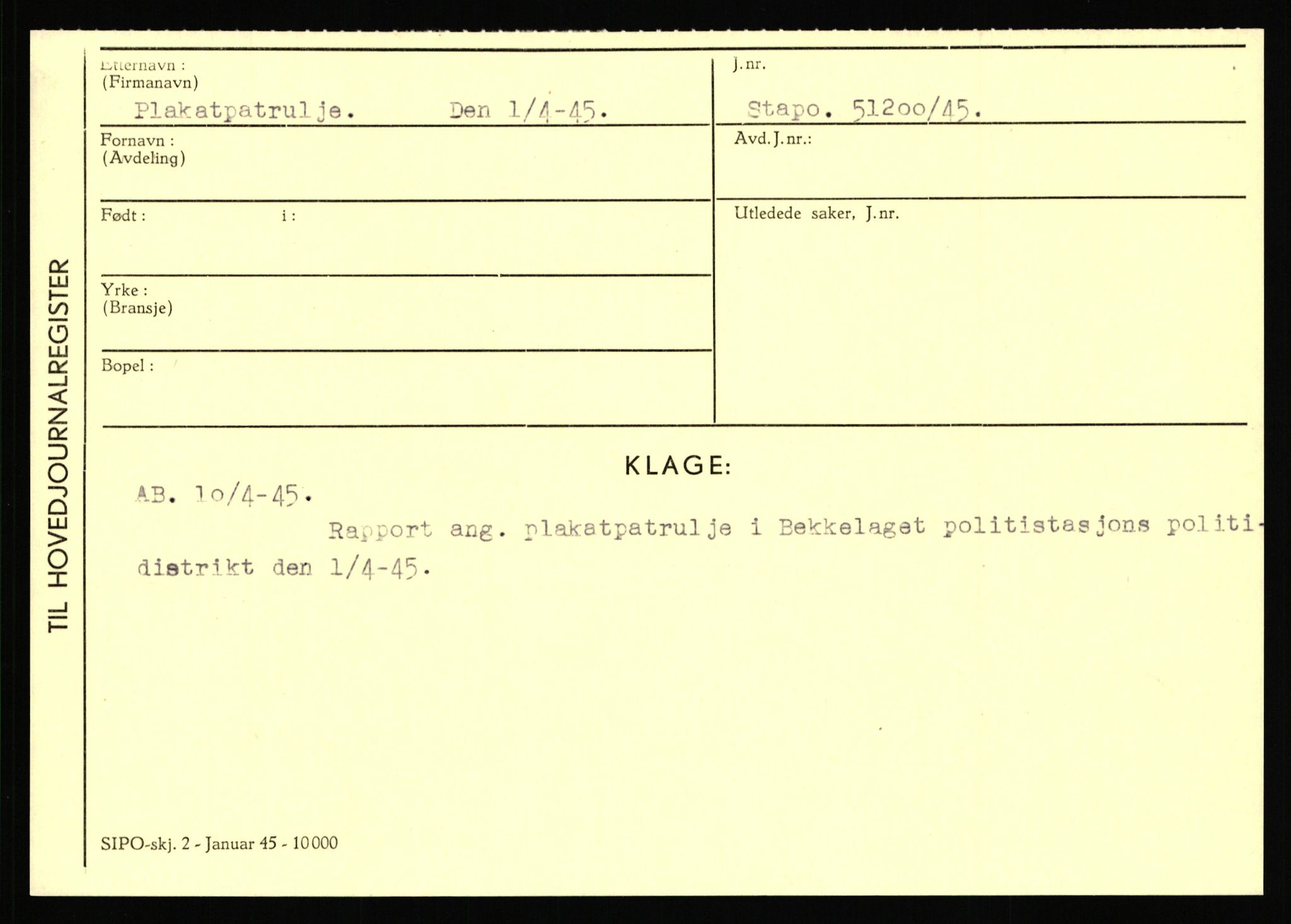 Statspolitiet - Hovedkontoret / Osloavdelingen, AV/RA-S-1329/C/Ca/L0012: Oanæs - Quistgaard	, 1943-1945, p. 4595