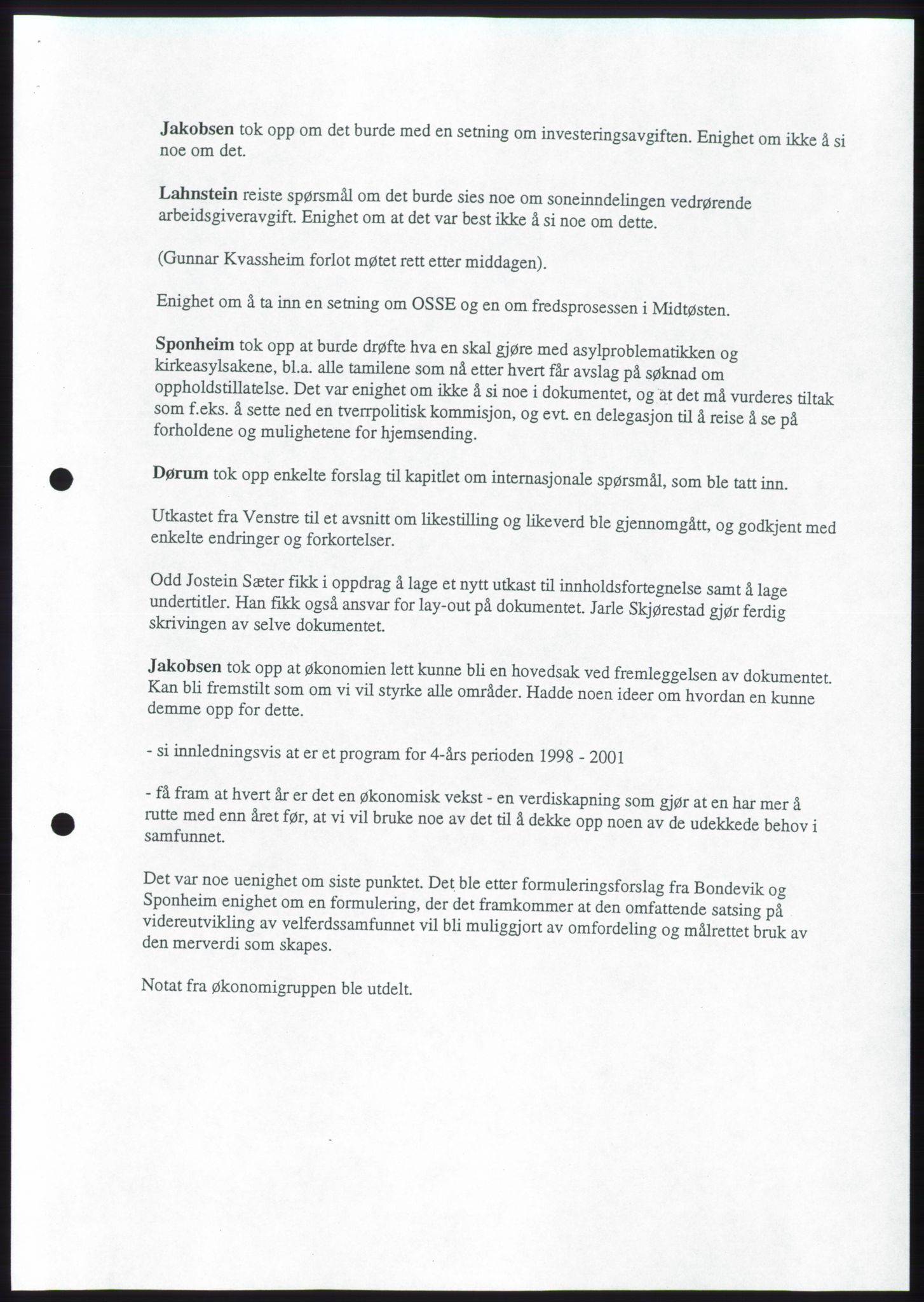 Forhandlingene mellom Kristelig Folkeparti, Senterpartiet og Venstre om dannelse av regjering, RA/PA-1073/A/L0001: Forhandlingsprotokoller, 1997, p. 120