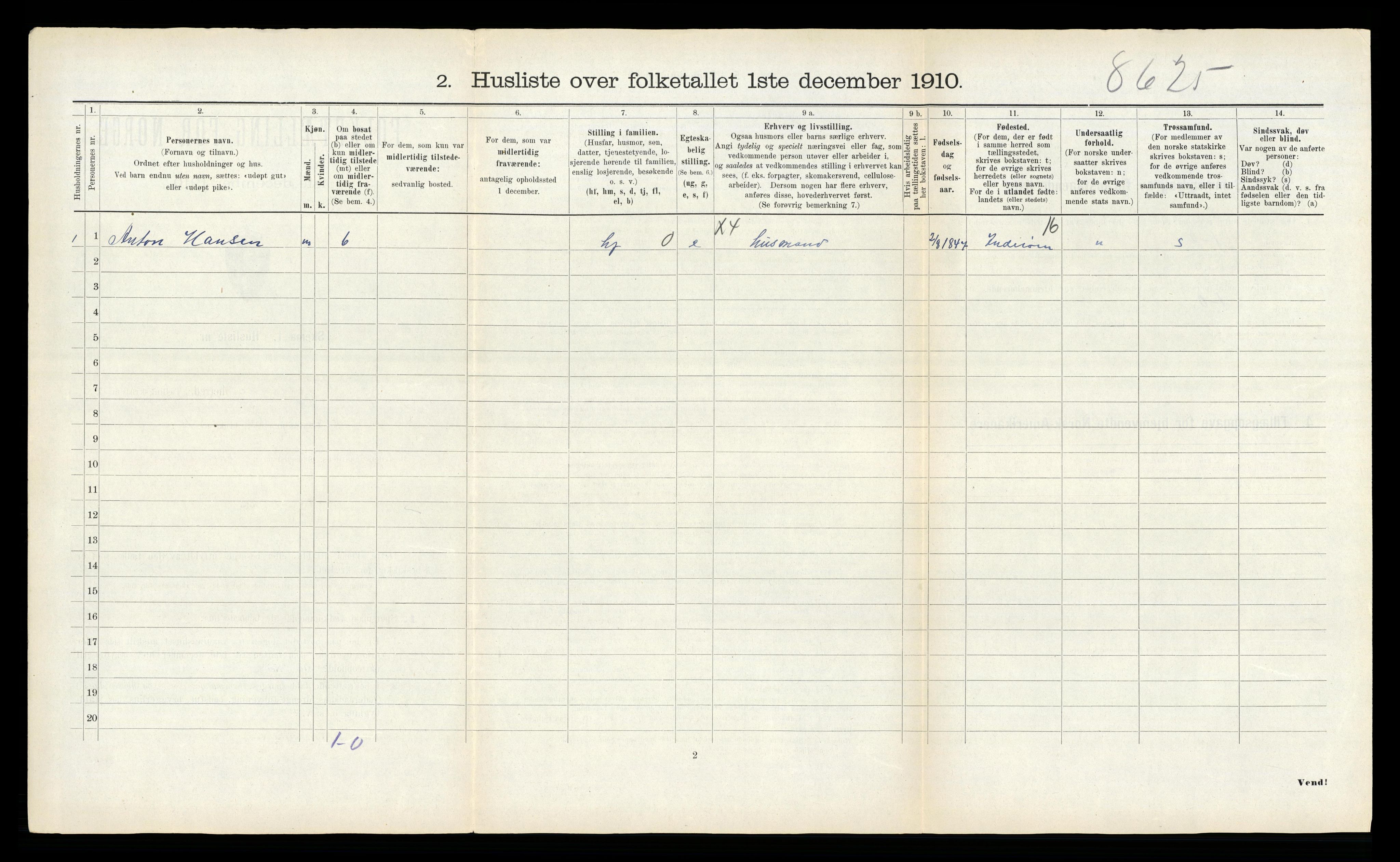 RA, 1910 census for Beitstad, 1910, p. 122