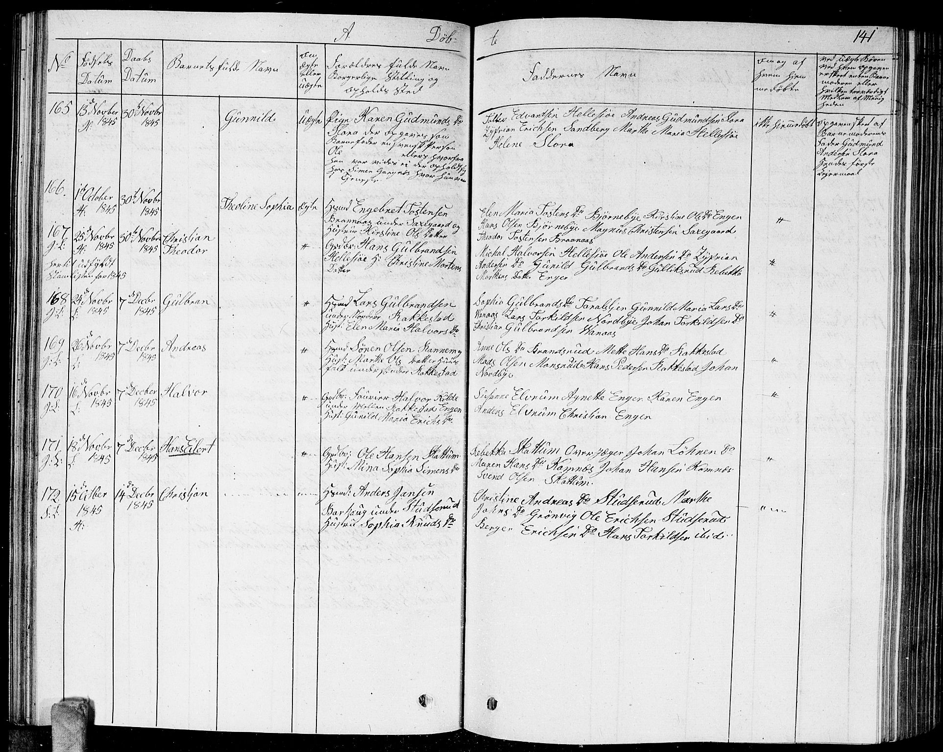 Høland prestekontor Kirkebøker, AV/SAO-A-10346a/G/Ga/L0002: Parish register (copy) no. I 2, 1827-1845, p. 141