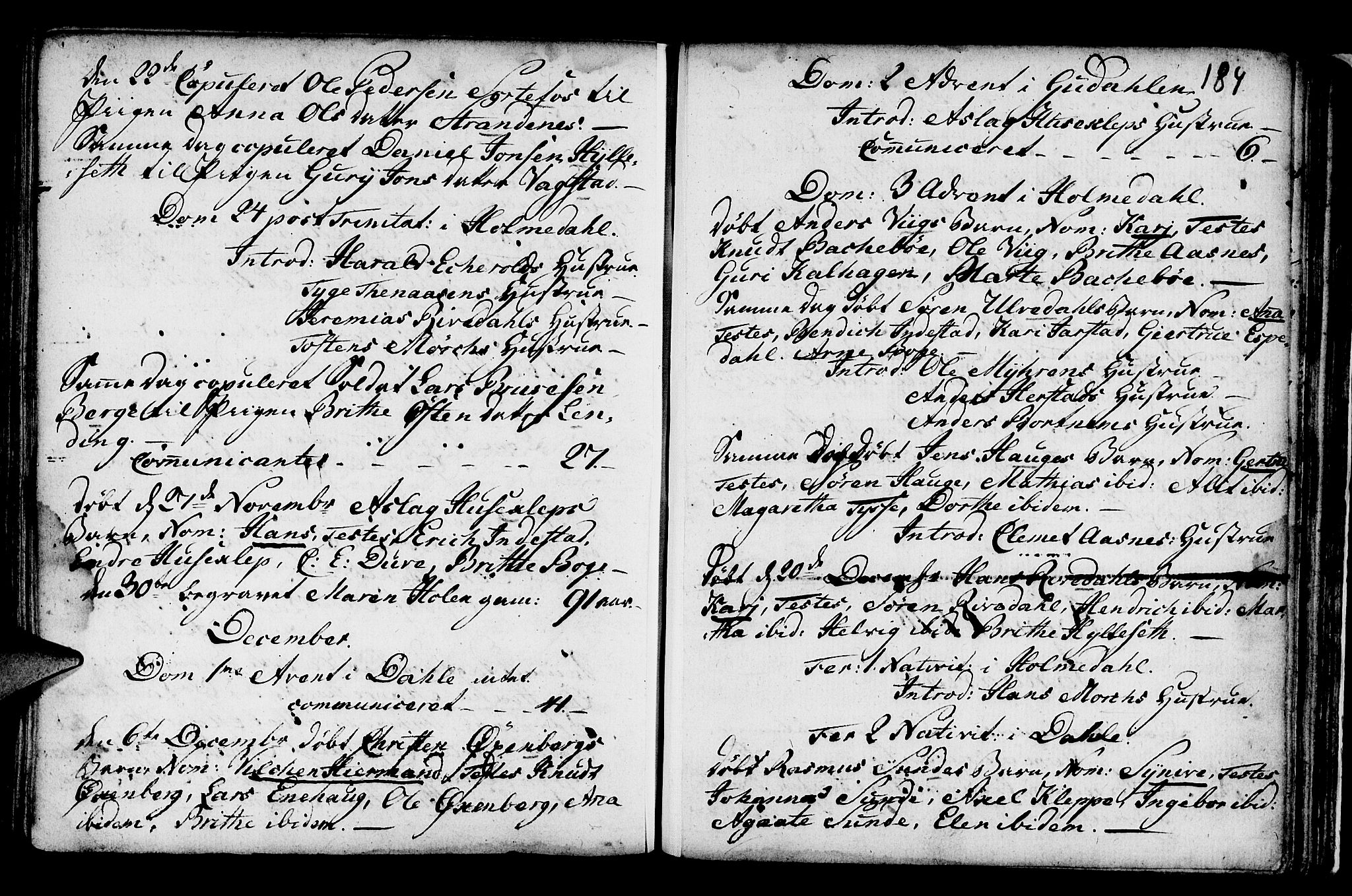 Fjaler sokneprestembete, SAB/A-79801/H/Haa/Haaa/L0001: Parish register (official) no. A 1, 1755-1778, p. 184