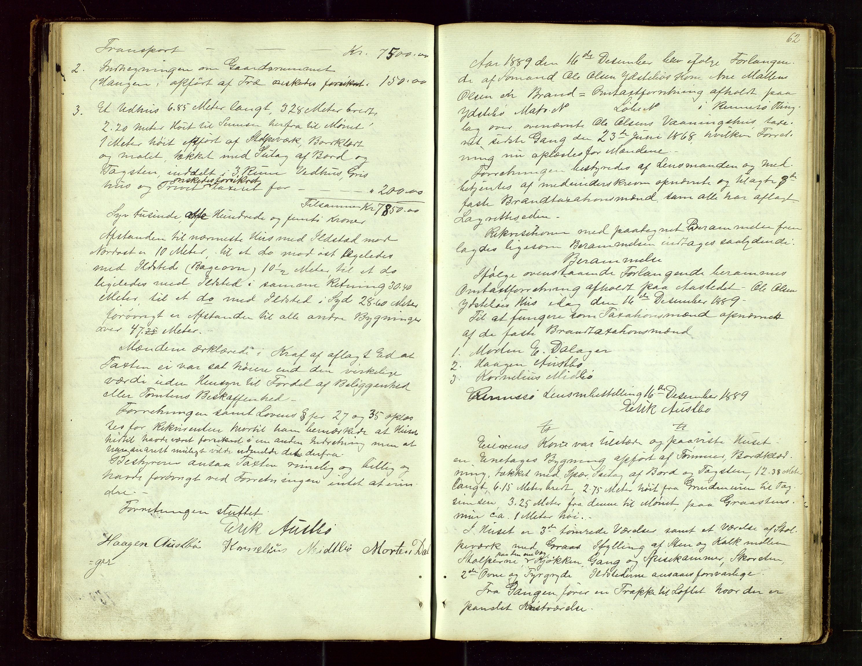 Rennesøy lensmannskontor, AV/SAST-A-100165/Goa/L0001: "Brandtaxations-Protocol for Rennesøe Thinglag", 1846-1923, p. 61b-62a