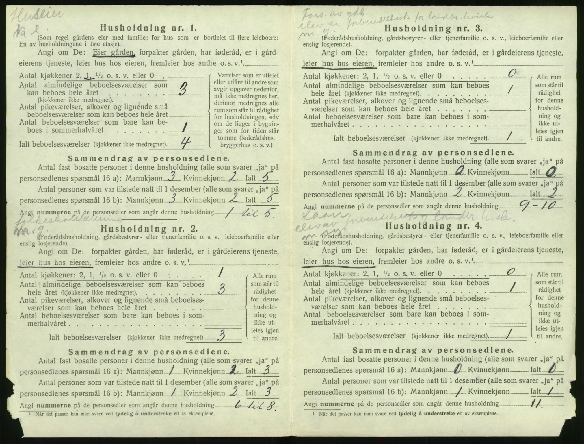 SAT, 1920 census for Volda, 1920, p. 523