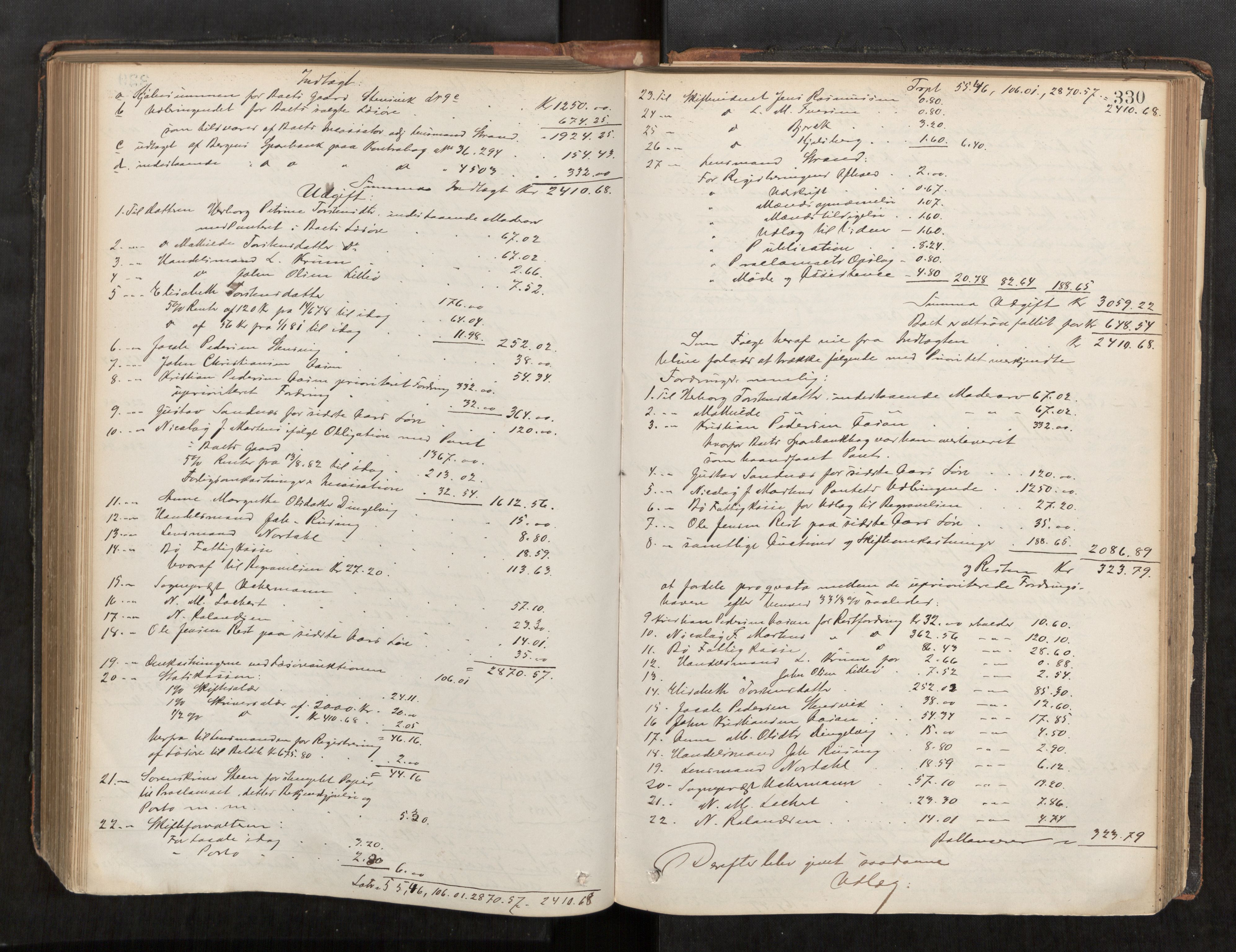 Vesterålen sorenskriveri, AV/SAT-A-4180/1/3/3A/L0021: Skifteslutningsprotokoll, 1879-1890, p. 330