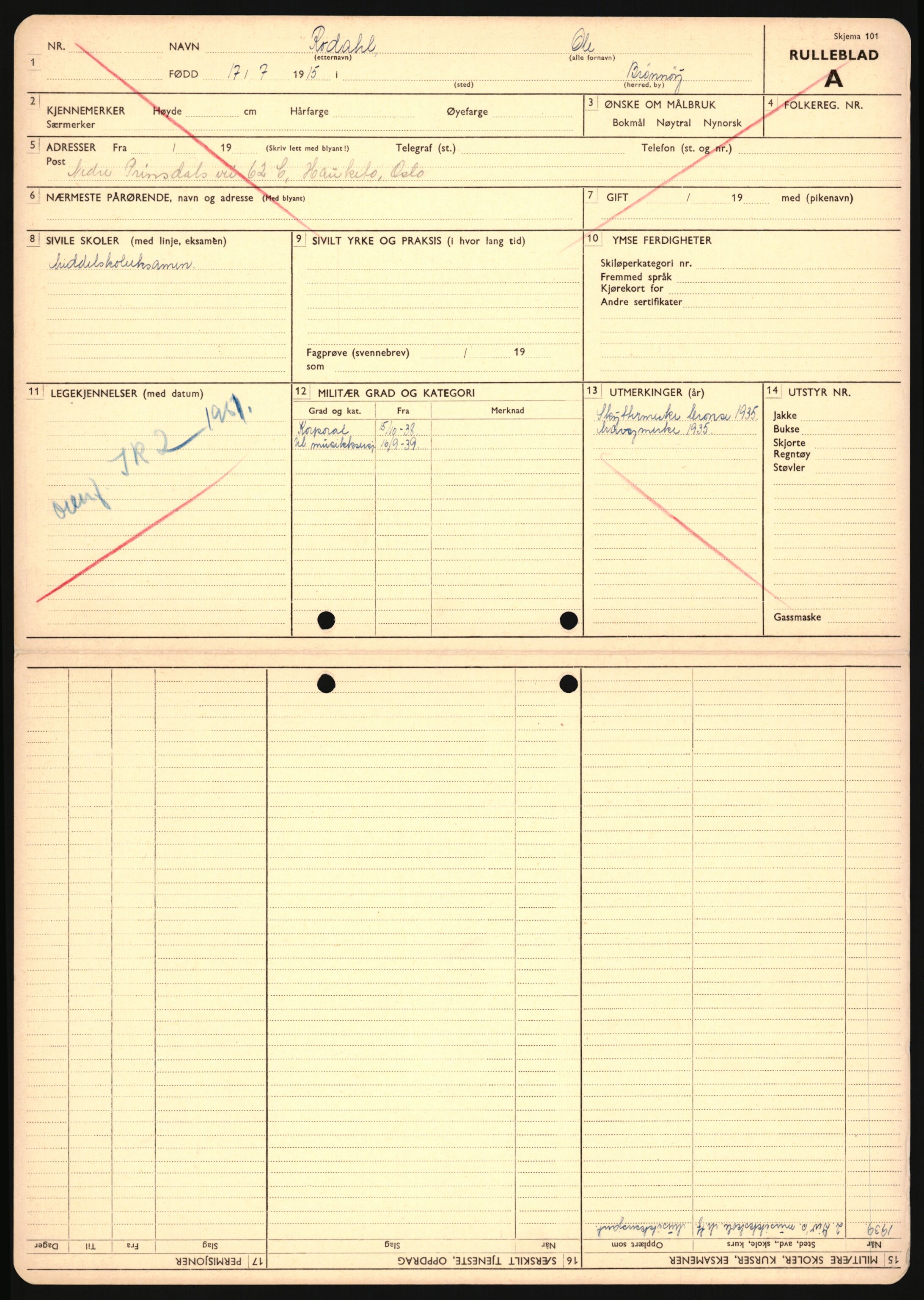 Forsvaret, Sør-Hålogaland landforsvar, AV/RA-RAFA-2552/P/Pa/L0302: Personellmapper for slettet personell, yrkesbefal og vernepliktig befal, født 1913-1916, 1932-1976, p. 368