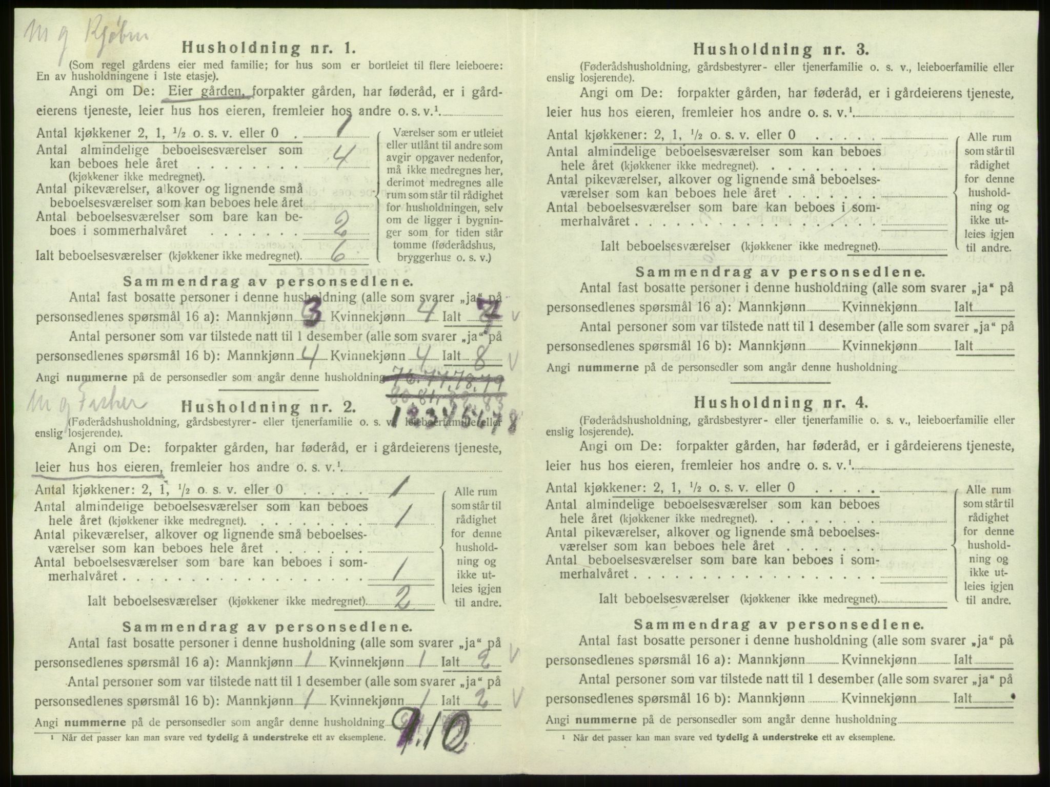 SAB, 1920 census for Nord-Vågsøy, 1920, p. 367