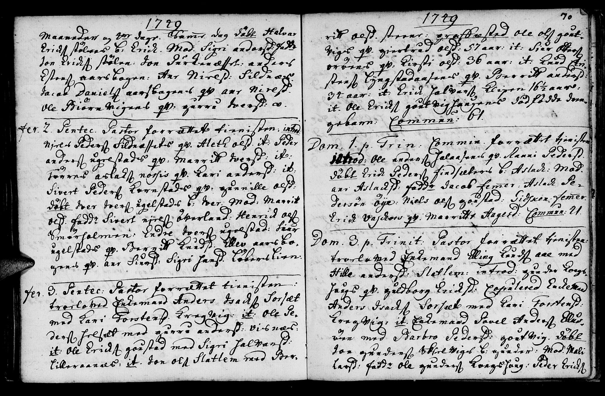 Ministerialprotokoller, klokkerbøker og fødselsregistre - Møre og Romsdal, SAT/A-1454/570/L0827: Parish register (official) no. 570A01, 1737-1749, p. 70