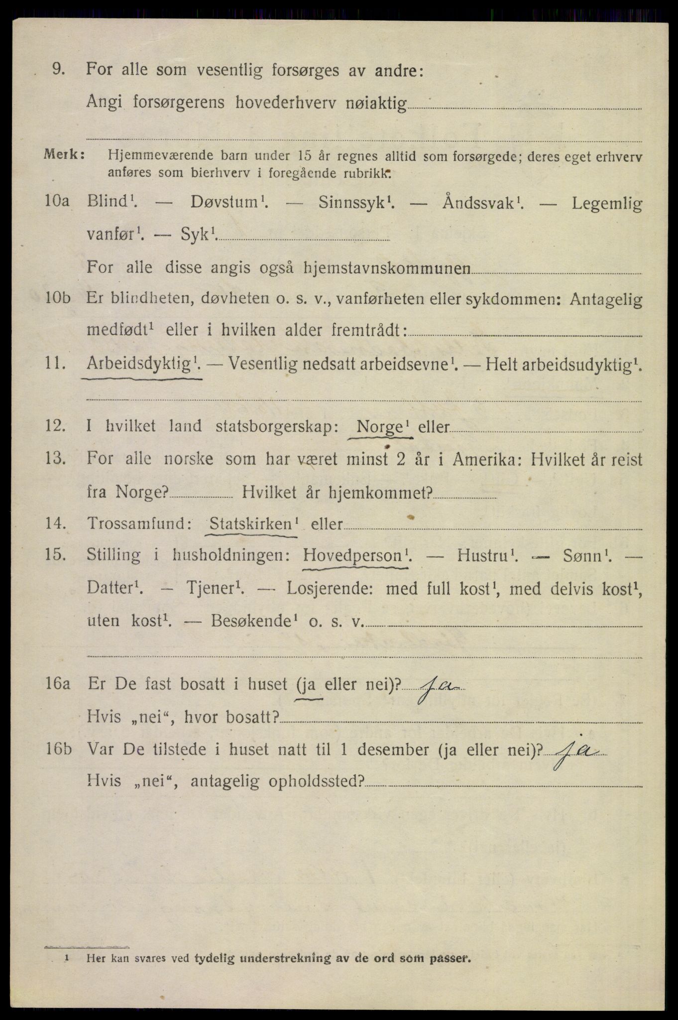 SAST, 1920 census for Gjesdal, 1920, p. 3109