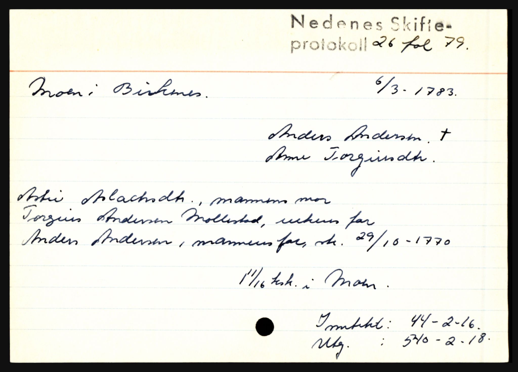 Nedenes sorenskriveri før 1824, AV/SAK-1221-0007/H, p. 20029