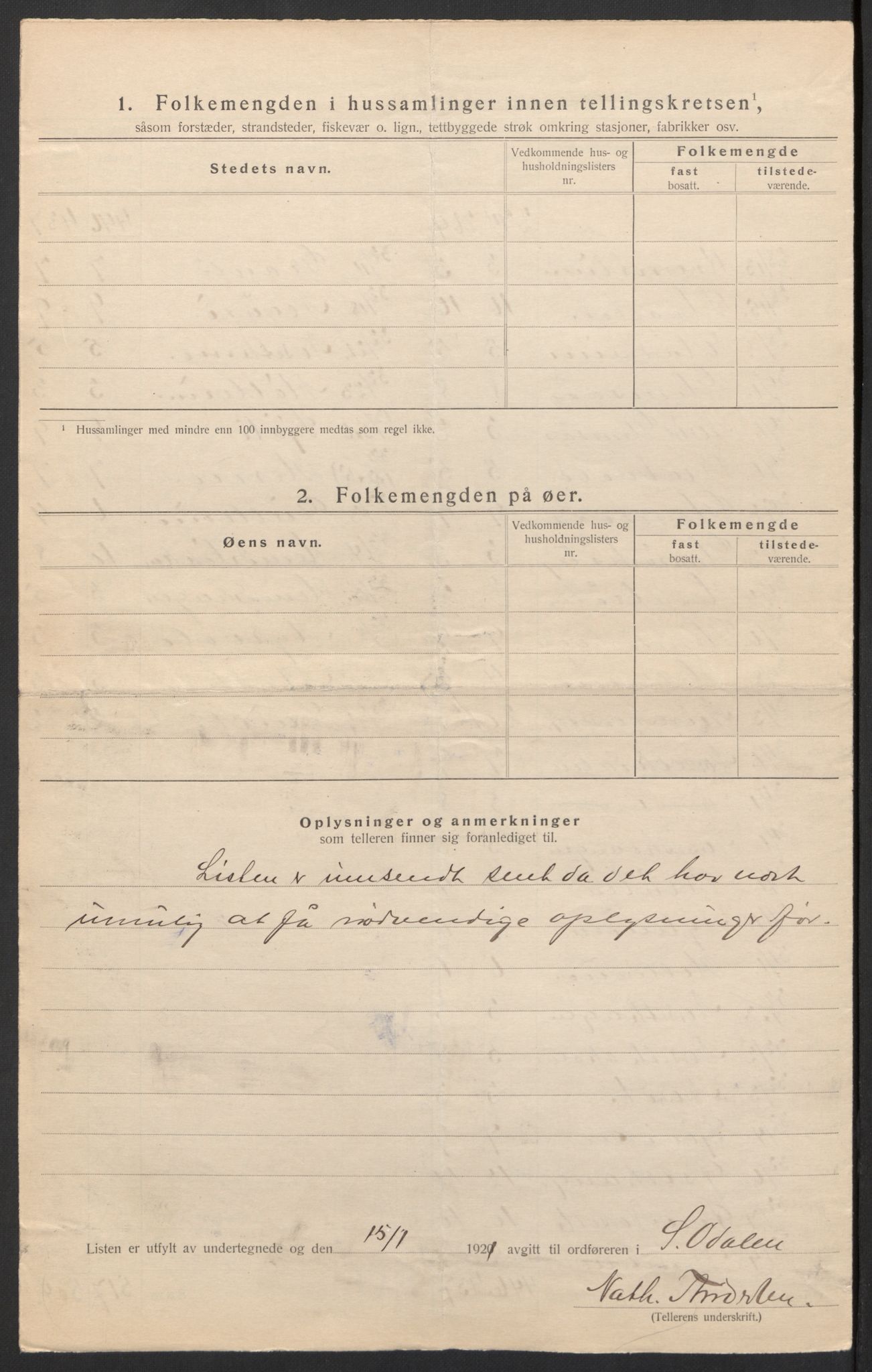 SAH, 1920 census for Sør-Odal, 1920, p. 18