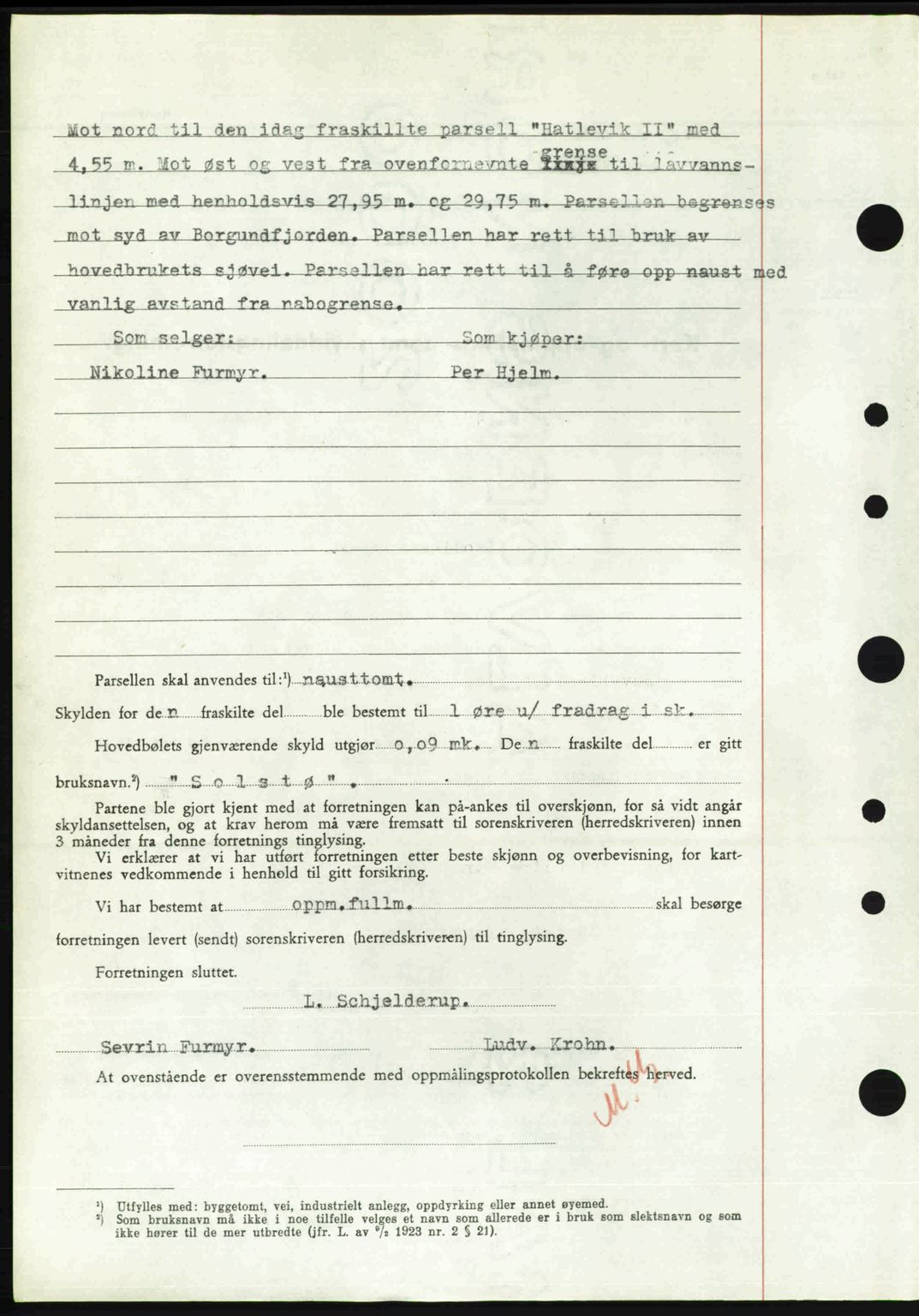 Nordre Sunnmøre sorenskriveri, AV/SAT-A-0006/1/2/2C/2Ca: Mortgage book no. A28, 1948-1948, Diary no: : 1797/1948