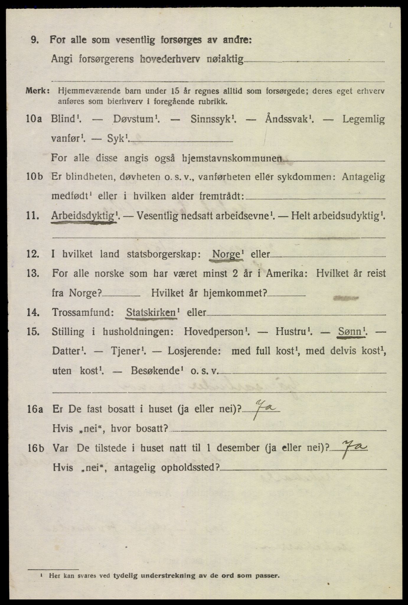 SAK, 1920 census for Hidra, 1920, p. 3511