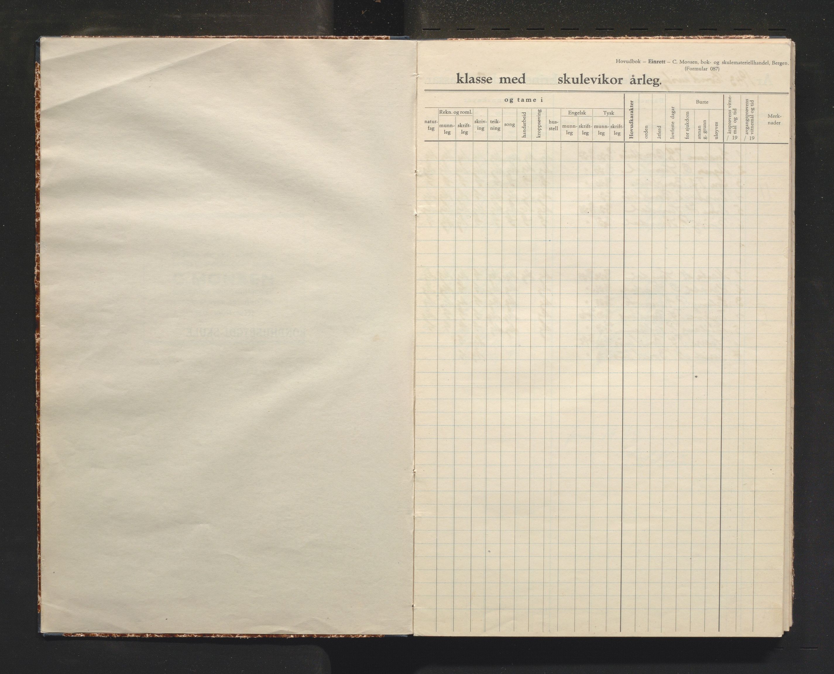 Kvinnherad kommune. Barneskulane, IKAH/1224-231/F/Fd/L0009: Skuleprotokoll for Bondhusbygda, Austrepollen og Mauranger skular, 1943-1969