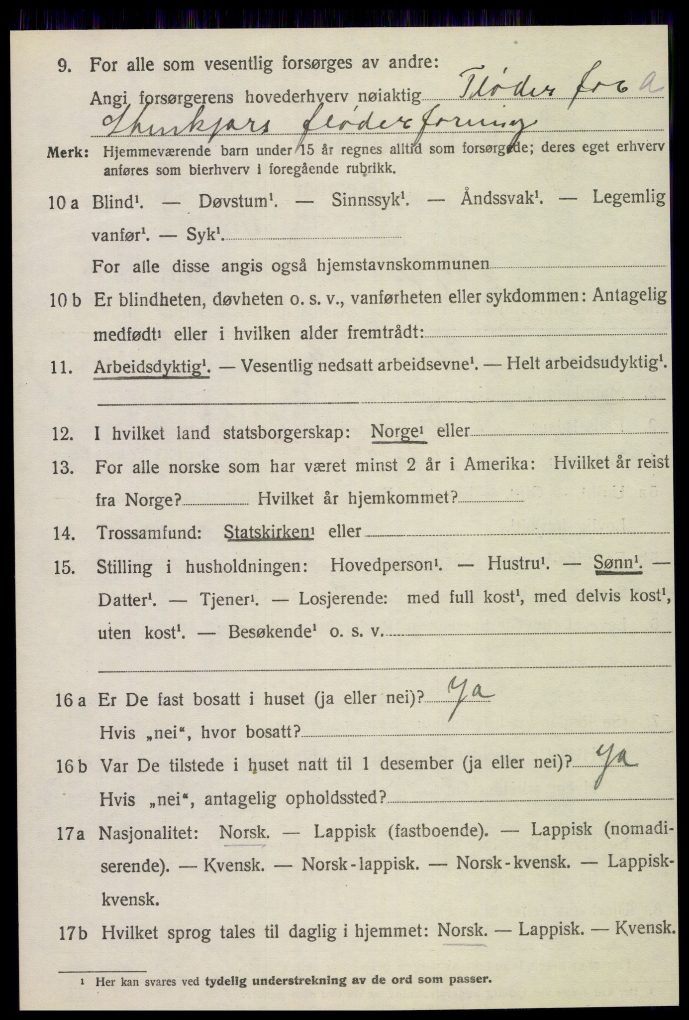 SAT, 1920 census for Egge, 1920, p. 1041