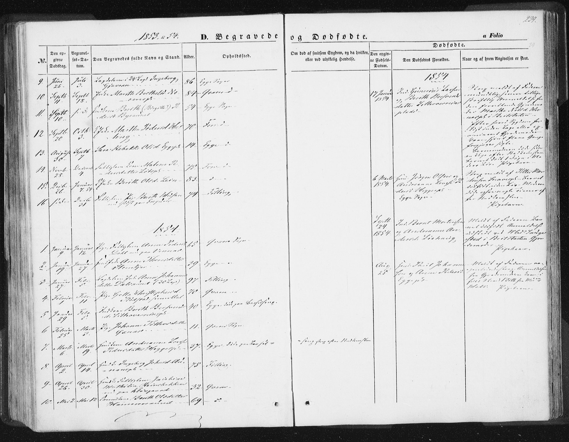Ministerialprotokoller, klokkerbøker og fødselsregistre - Nord-Trøndelag, AV/SAT-A-1458/746/L0446: Parish register (official) no. 746A05, 1846-1859, p. 239