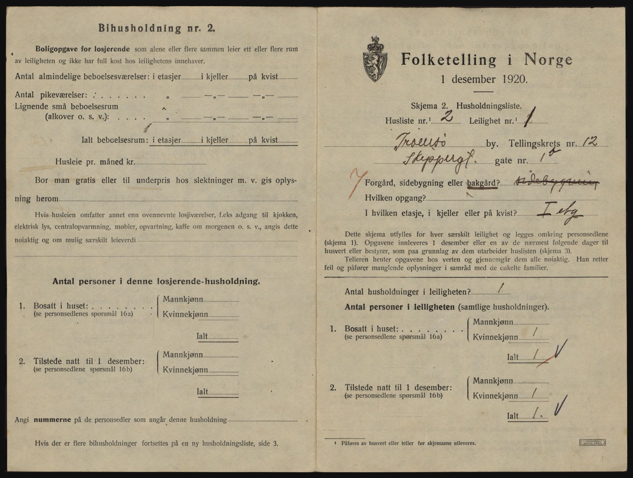 SATØ, 1920 census for Tromsø, 1920, p. 5903