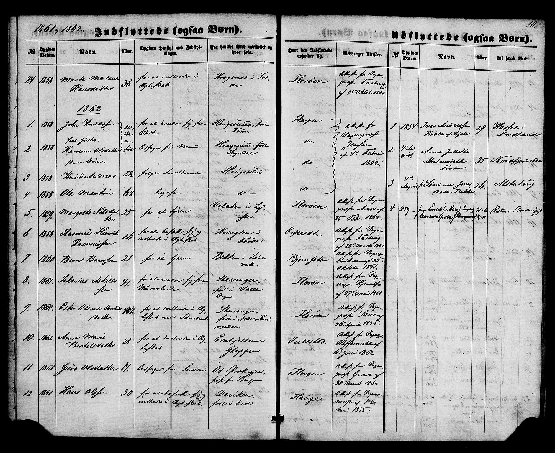 Kinn sokneprestembete, AV/SAB-A-80801/H/Haa/Haaa/L0015: Parish register (official) no. A 15, 1860-1883, p. 10