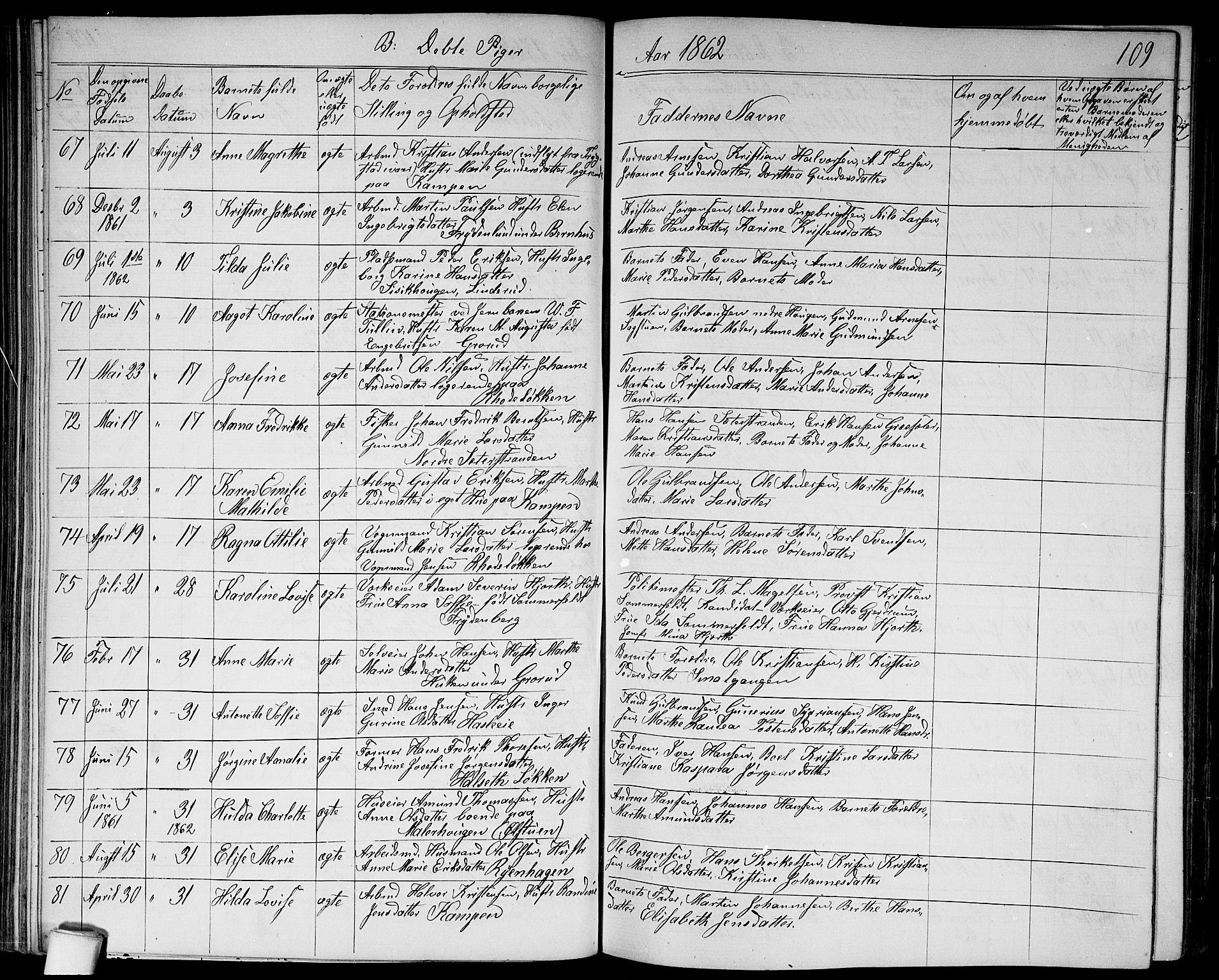 Østre Aker prestekontor Kirkebøker, SAO/A-10840/G/Ga/L0002: Parish register (copy) no. I 2, 1861-1867, p. 109