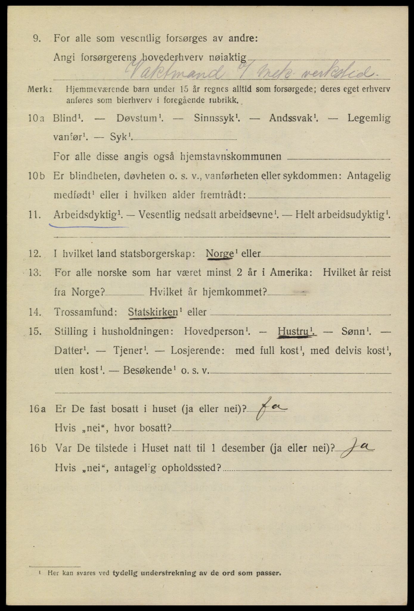 SAKO, 1920 census for Brevik, 1920, p. 2693