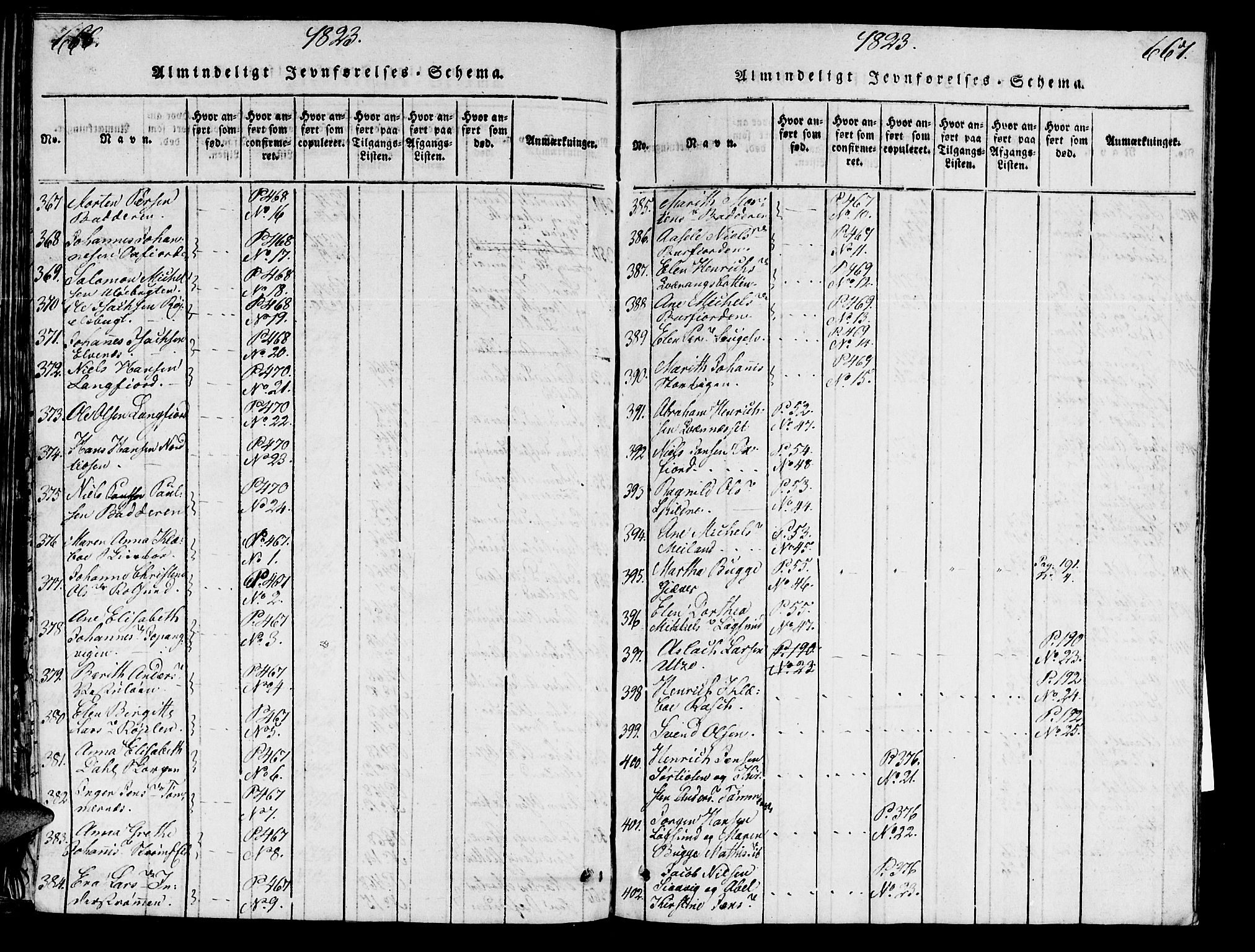 Skjervøy sokneprestkontor, AV/SATØ-S-1300/H/Ha/Haa/L0004kirke: Parish register (official) no. 4, 1820-1838, p. 666-667