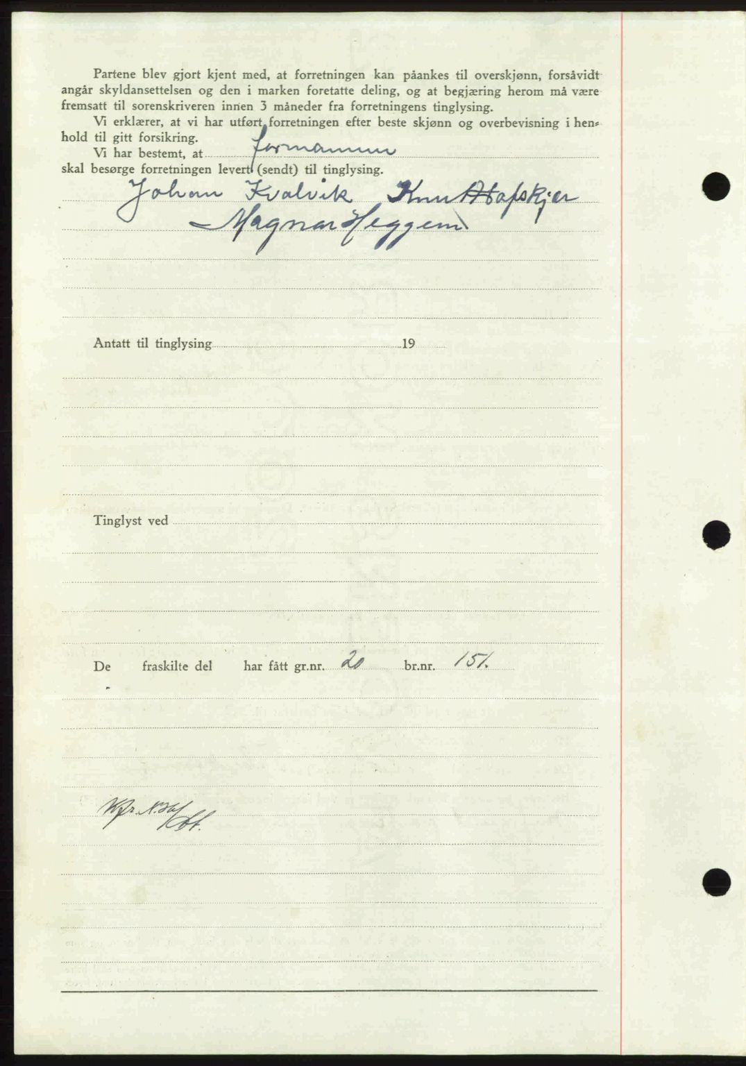 Nordmøre sorenskriveri, AV/SAT-A-4132/1/2/2Ca: Mortgage book no. A102, 1946-1946, Diary no: : 1580/1946