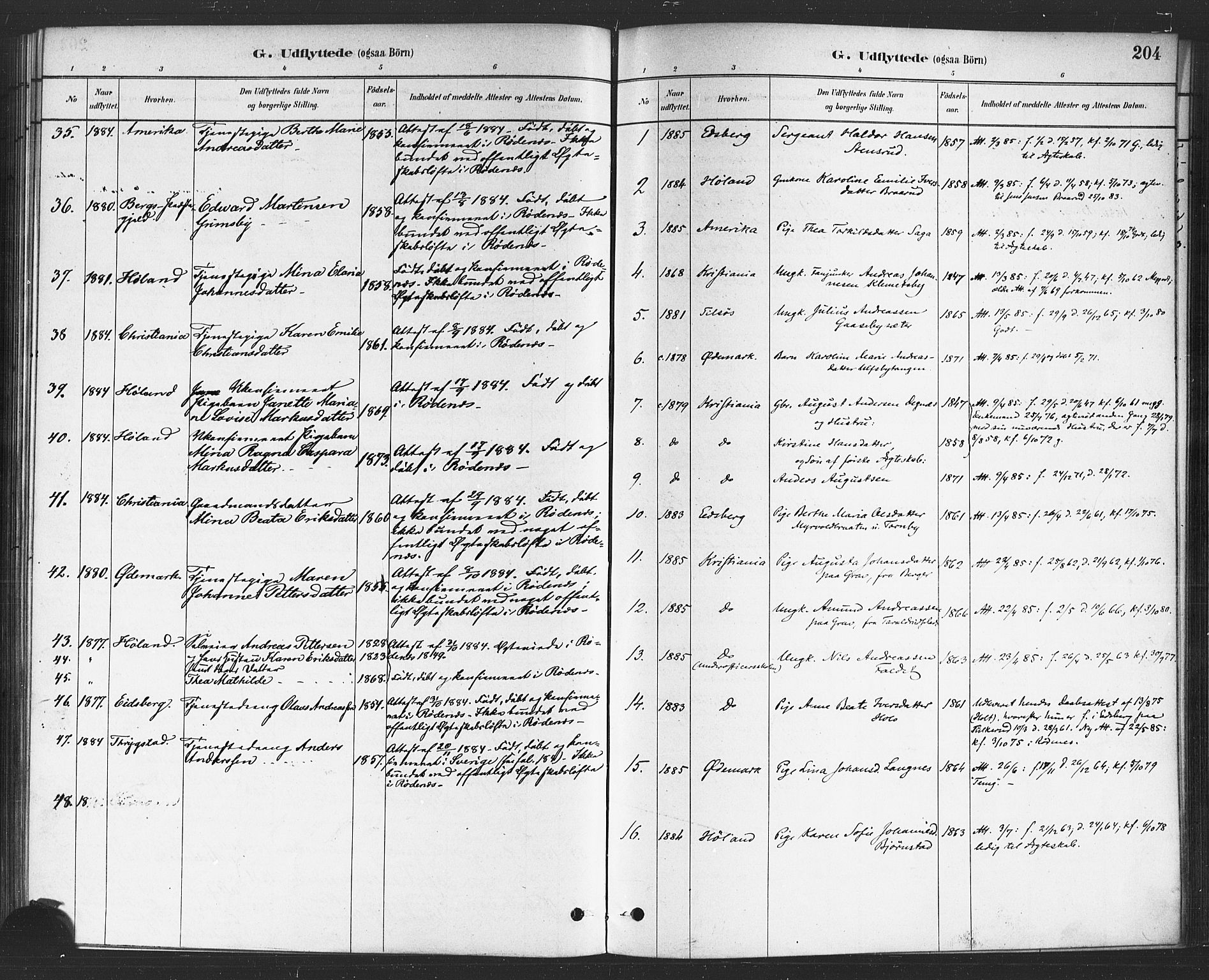 Rødenes prestekontor Kirkebøker, AV/SAO-A-2005/F/Fa/L0009: Parish register (official) no. I 9, 1880-1889, p. 204