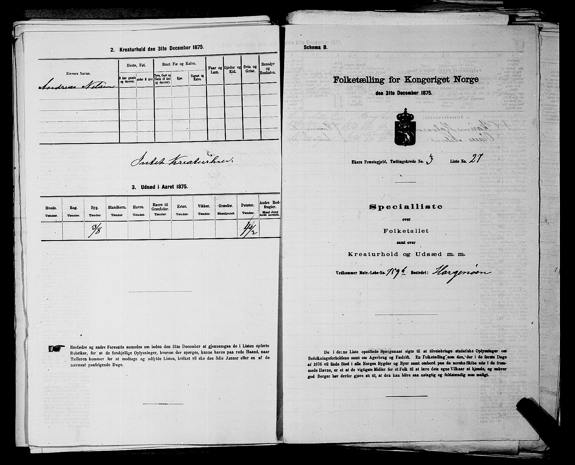 SAKO, 1875 census for 0624P Eiker, 1875, p. 717