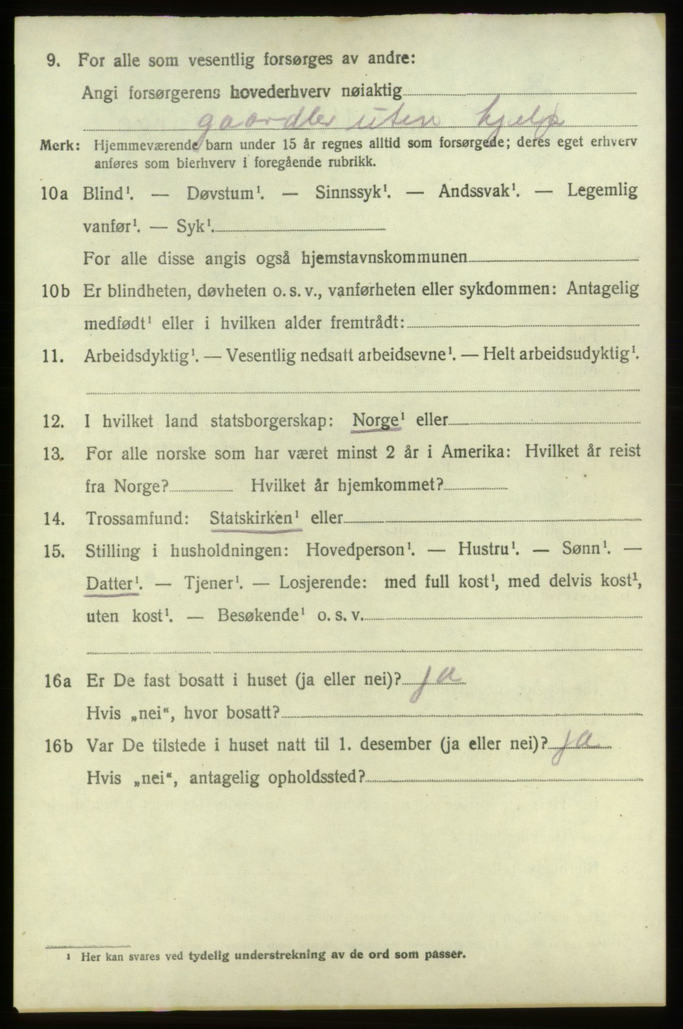 SAB, 1920 census for Stord, 1920, p. 4708