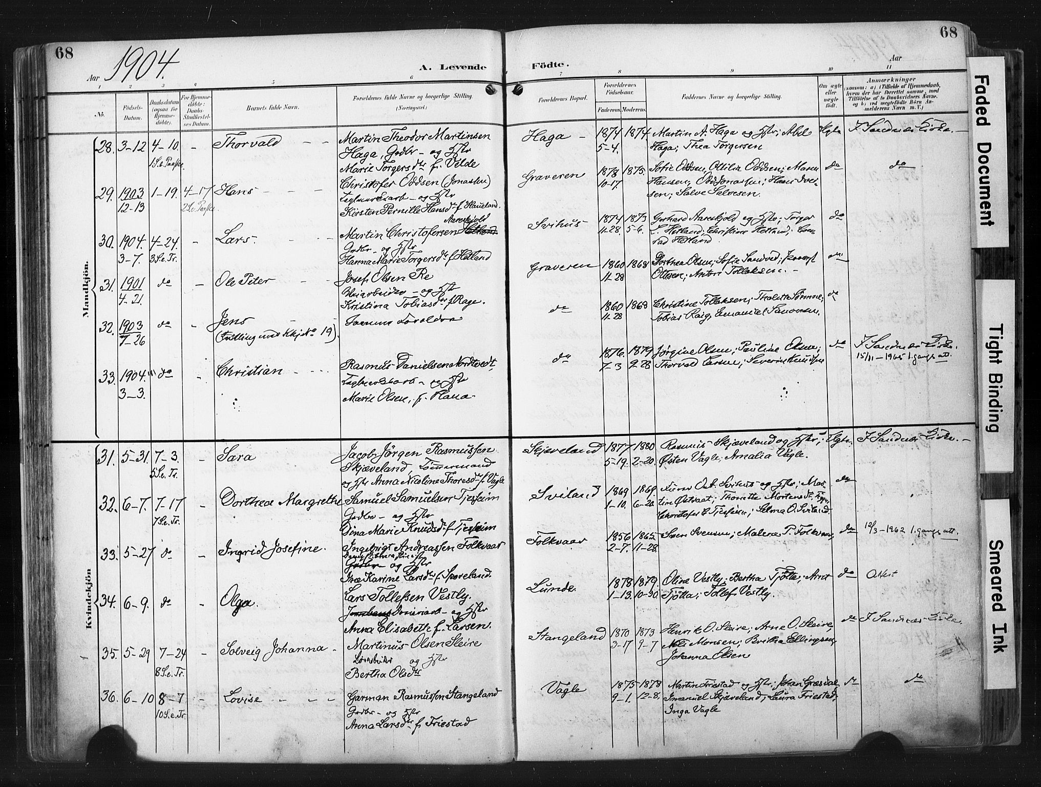 Høyland sokneprestkontor, AV/SAST-A-101799/001/30BA/L0015: Parish register (official) no. A 14, 1899-1911, p. 68