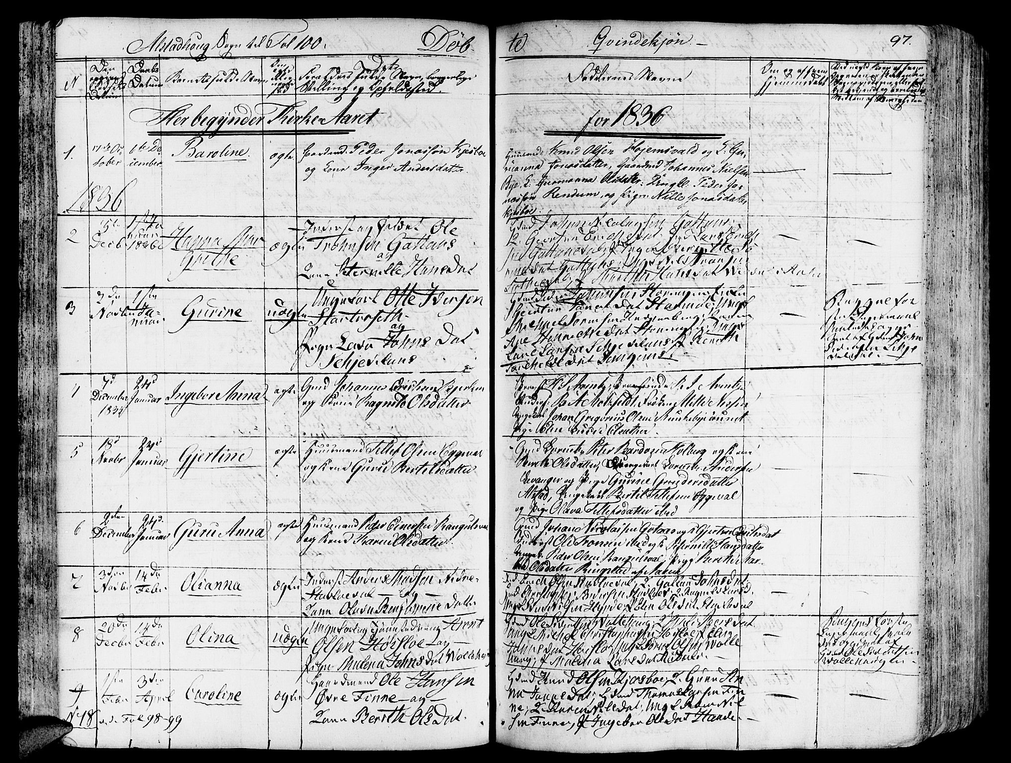 Ministerialprotokoller, klokkerbøker og fødselsregistre - Nord-Trøndelag, SAT/A-1458/717/L0152: Parish register (official) no. 717A05 /1, 1825-1836, p. 97