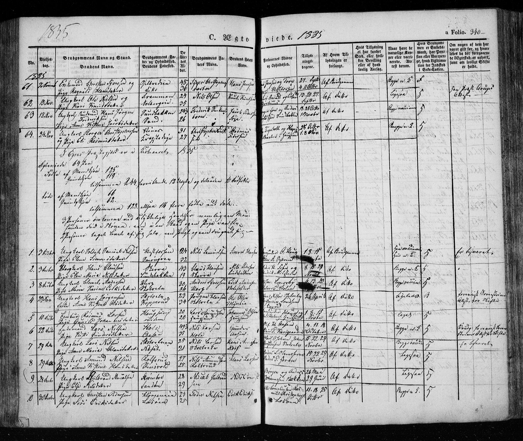 Eiker kirkebøker, SAKO/A-4/F/Fa/L0013a: Parish register (official) no. I 13A, 1832-1845, p. 340