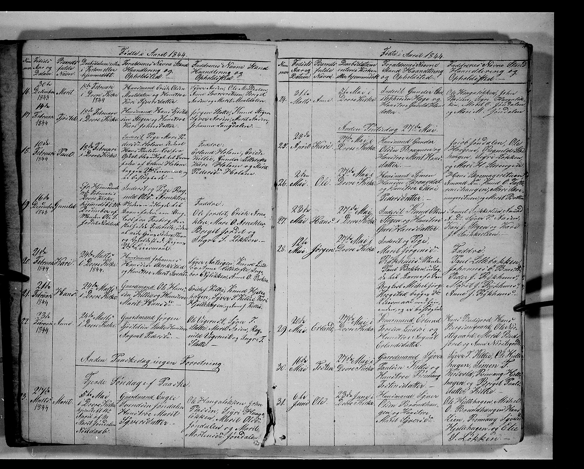 Lesja prestekontor, AV/SAH-PREST-068/H/Ha/Hab/L0003: Parish register (copy) no. 3, 1842-1862, p. 14-15