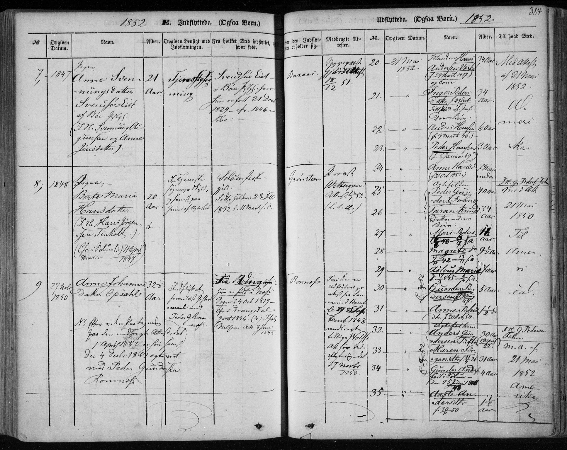 Holla kirkebøker, SAKO/A-272/F/Fa/L0005: Parish register (official) no. 5, 1849-1860, p. 384
