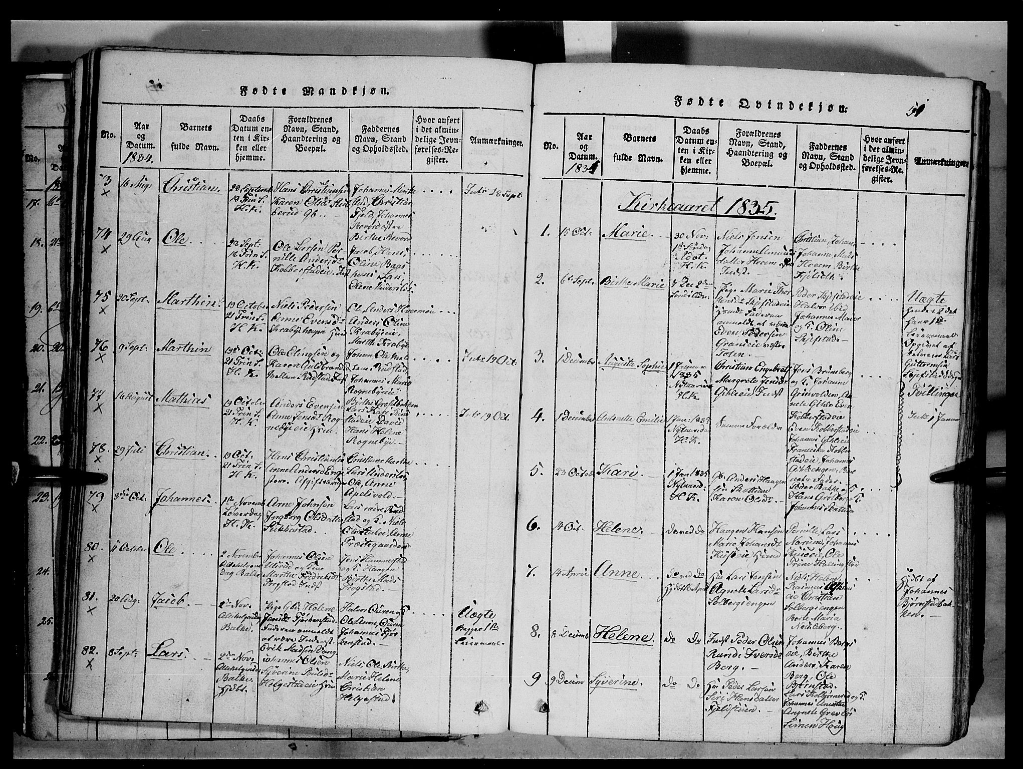 Østre Toten prestekontor, SAH/PREST-104/H/Ha/Haa/L0001: Parish register (official) no. 1, 1828-1839, p. 51