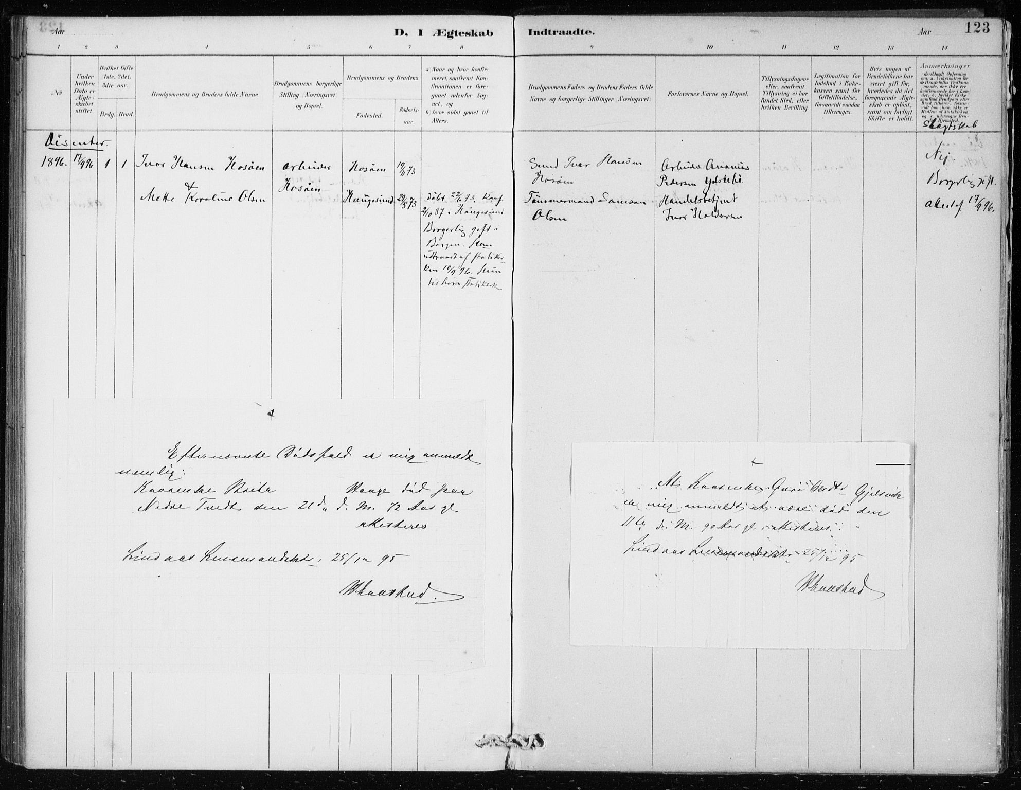 Lindås Sokneprestembete, SAB/A-76701/H/Haa: Parish register (official) no. F  1, 1886-1897, p. 123