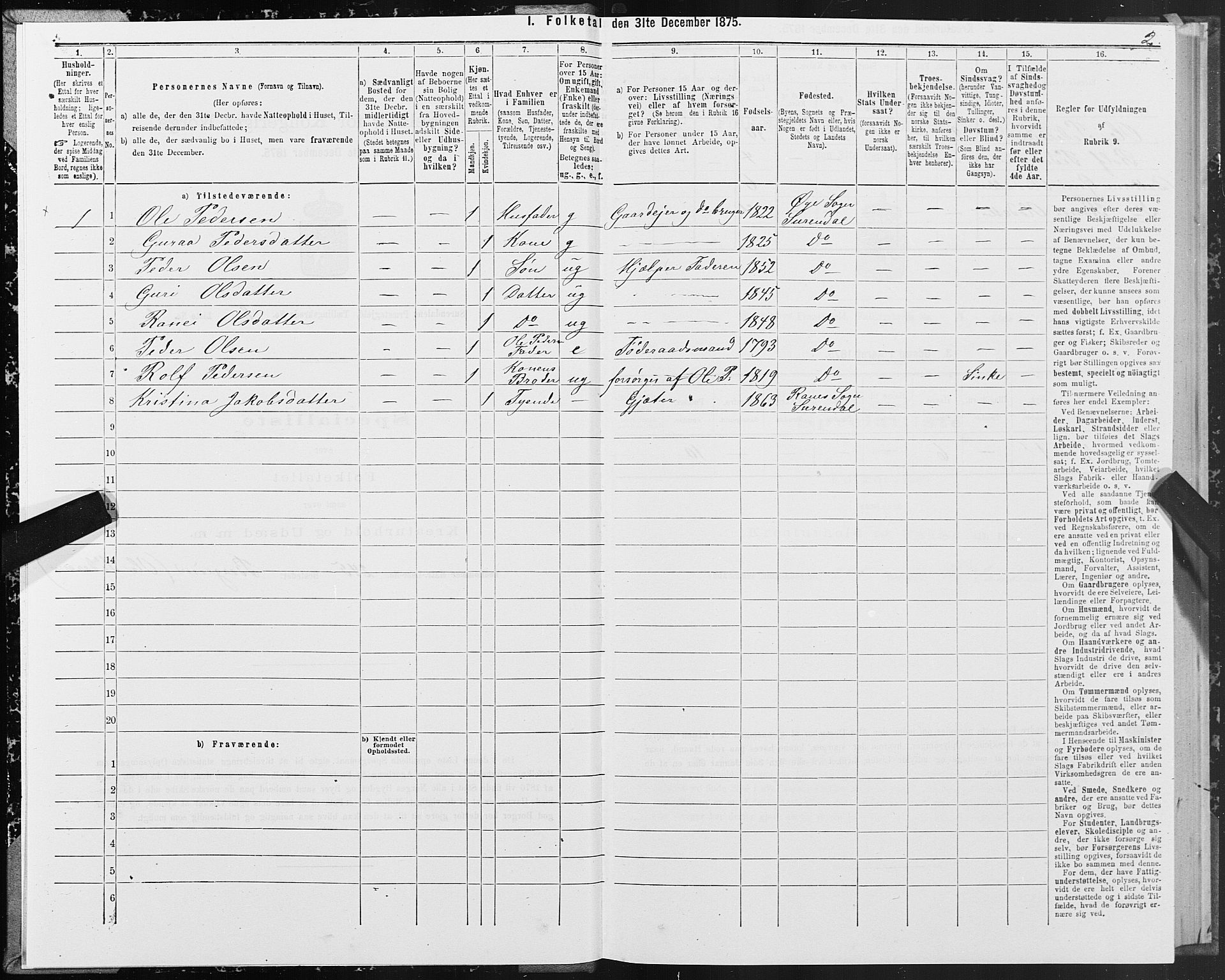 SAT, 1875 census for 1566P Surnadal, 1875, p. 4002