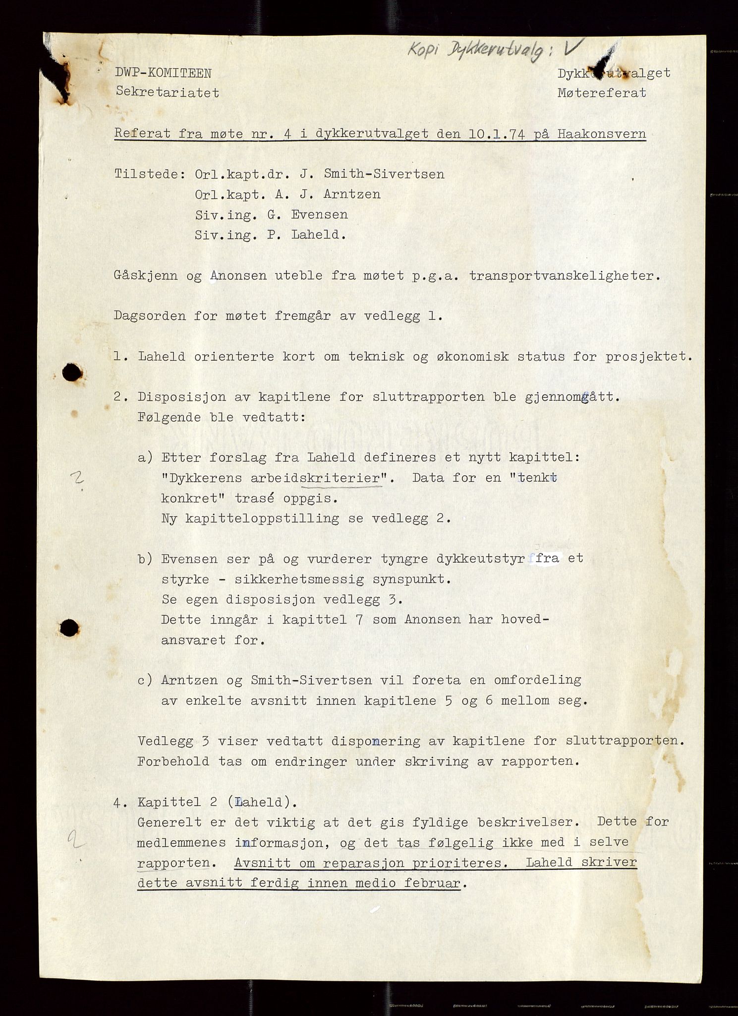 Industridepartementet, Oljekontoret, AV/SAST-A-101348/Di/L0004: DWP, møter, komite`møter, 761 forskning/teknologi, 1972-1975, p. 343