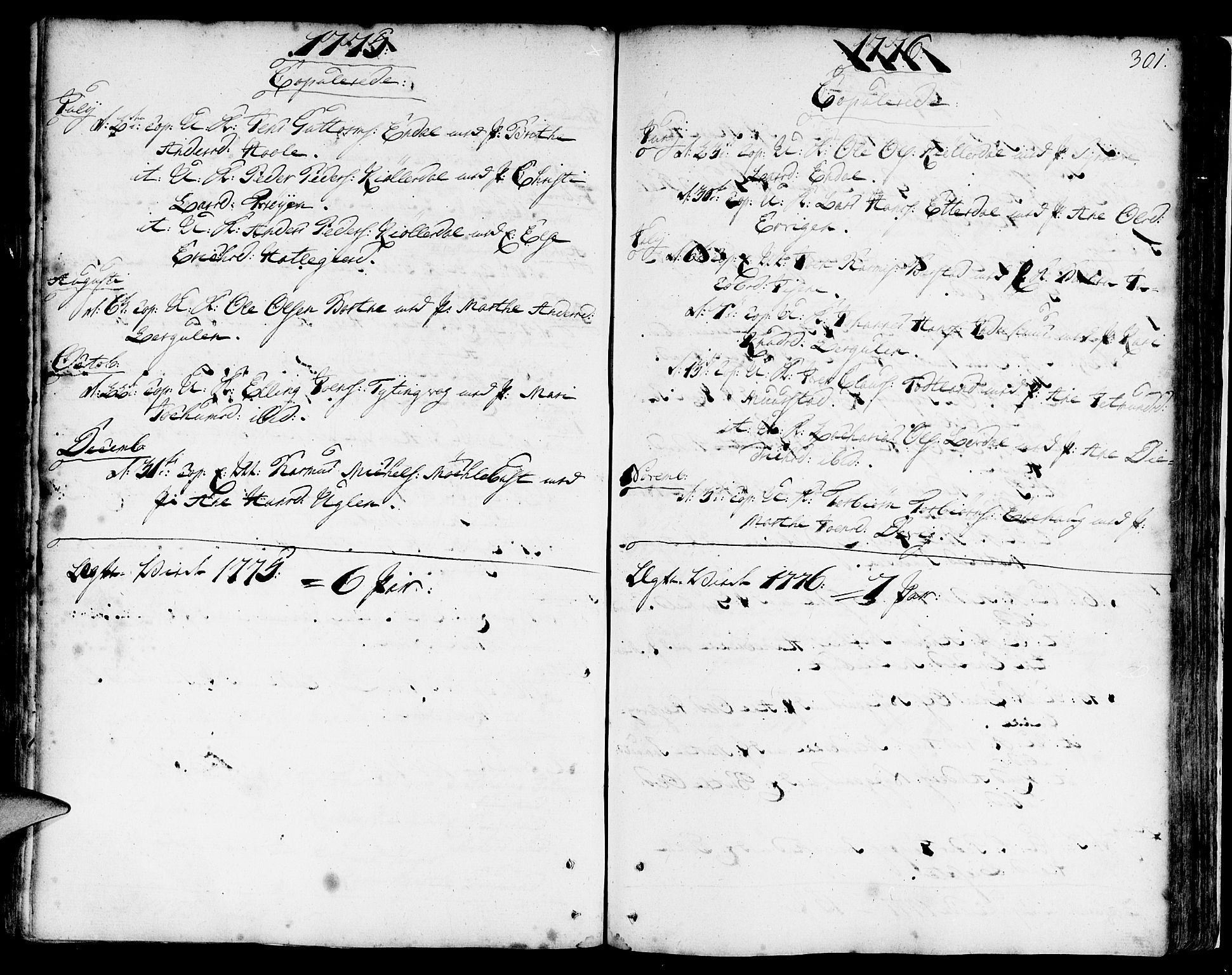 Davik sokneprestembete, SAB/A-79701/H/Haa/Haaa/L0002: Parish register (official) no. A 2, 1742-1816, p. 301