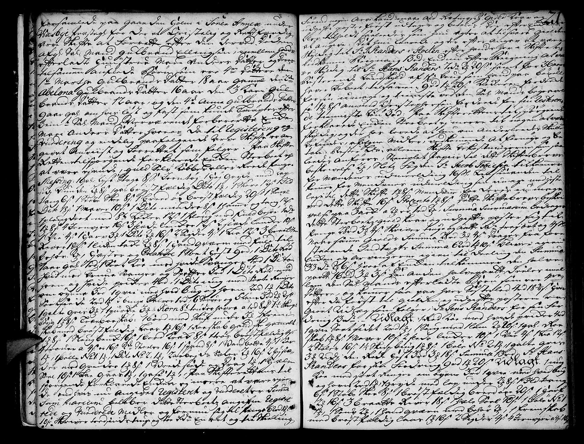 Follo sorenskriveri, SAO/A-10274/H/Hb/L0004: Skifteprotokoll, 1737-1743, p. 20b-21a