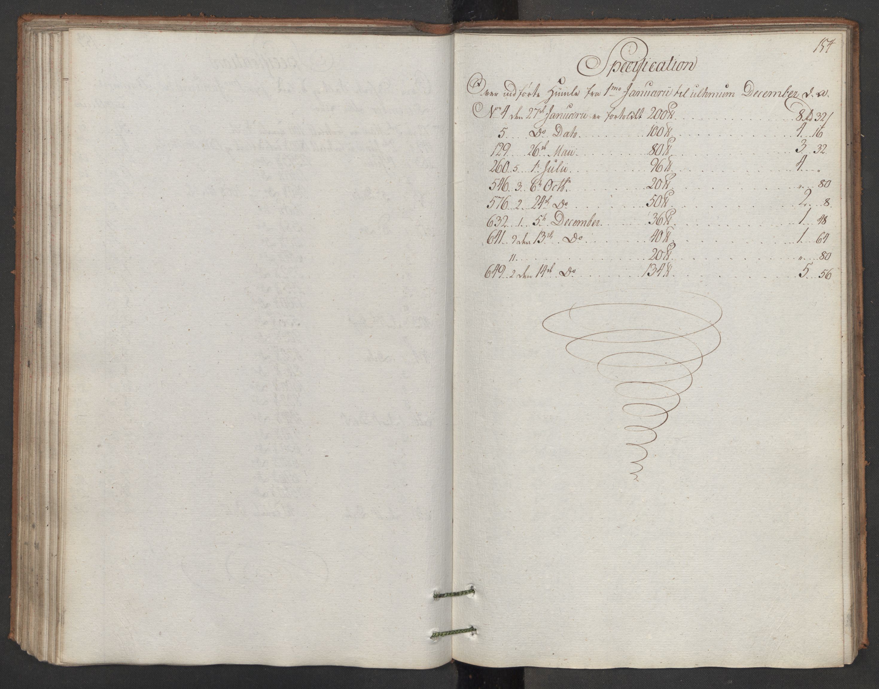 Generaltollkammeret, tollregnskaper, AV/RA-EA-5490/R15/L0105/0001: Tollregnskaper Arendal / Inngående hovedtollbok, 1786, p. 153b-154a