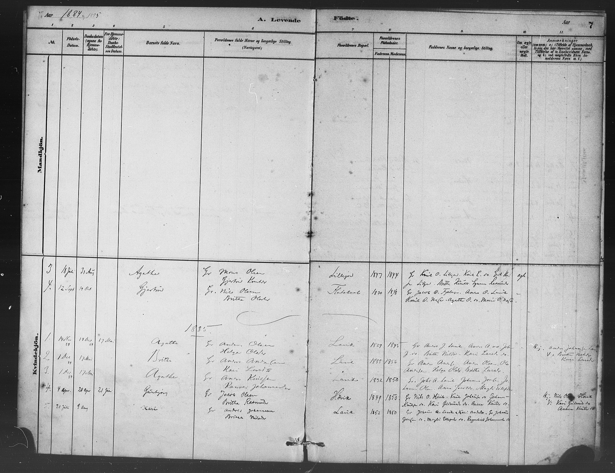 Vaksdal Sokneprestembete, AV/SAB-A-78901/H/Haa: Parish register (official) no. C 1, 1881-1900, p. 7