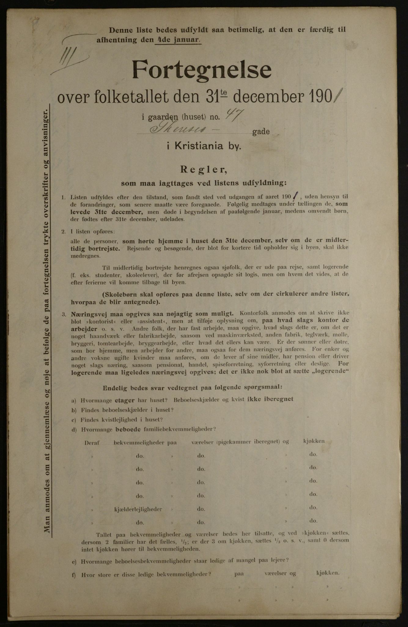 OBA, Municipal Census 1901 for Kristiania, 1901, p. 16692