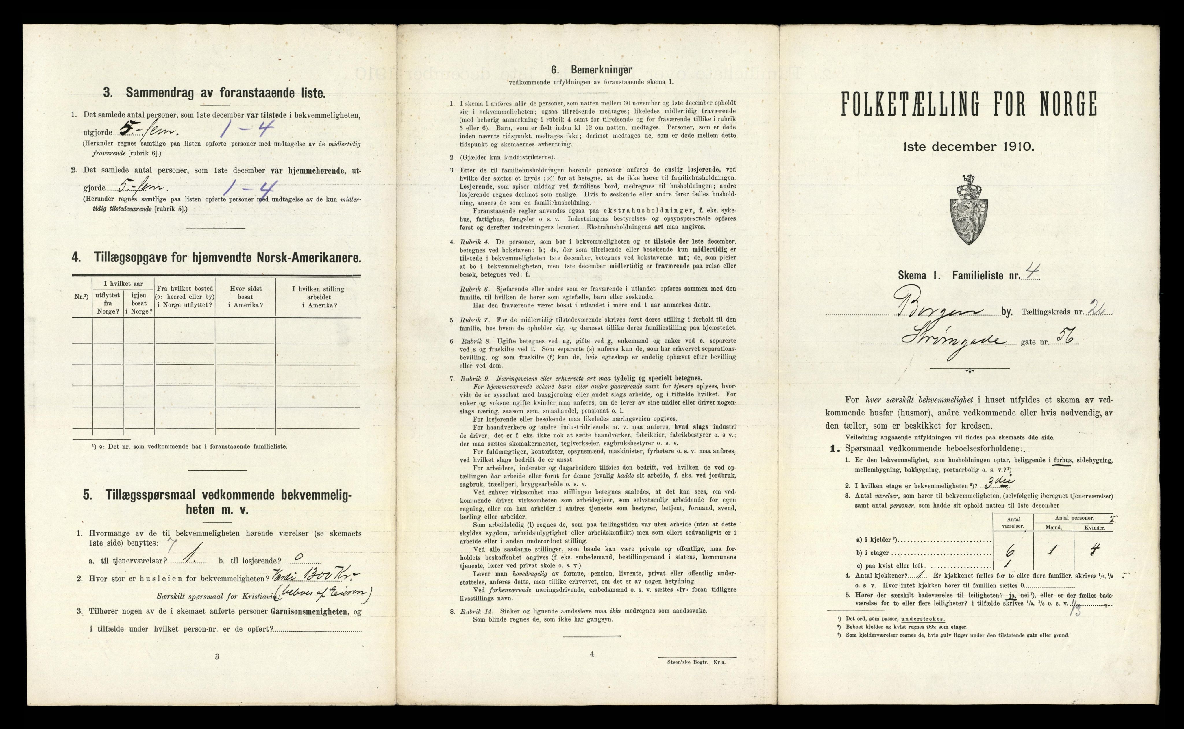 RA, 1910 census for Bergen, 1910, p. 8655