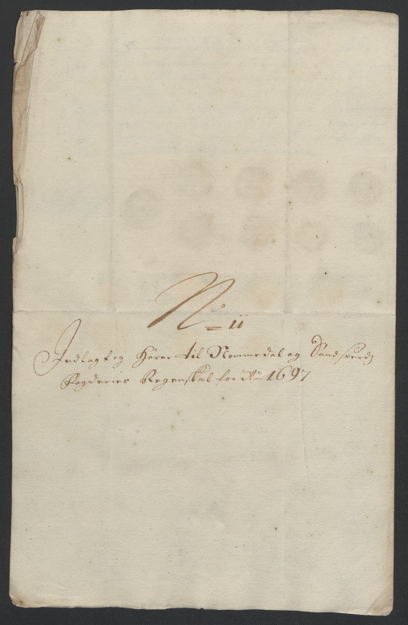 Rentekammeret inntil 1814, Reviderte regnskaper, Fogderegnskap, AV/RA-EA-4092/R24/L1576: Fogderegnskap Numedal og Sandsvær, 1696-1697, p. 370