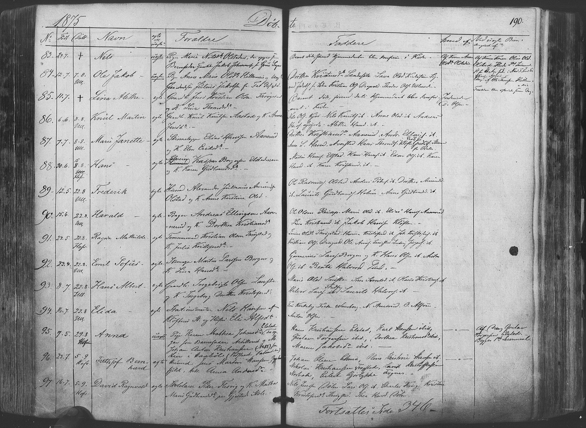 Ullensaker prestekontor Kirkebøker, AV/SAO-A-10236a/F/Fa/L0016: Parish register (official) no. I 16, 1863-1875, p. 190